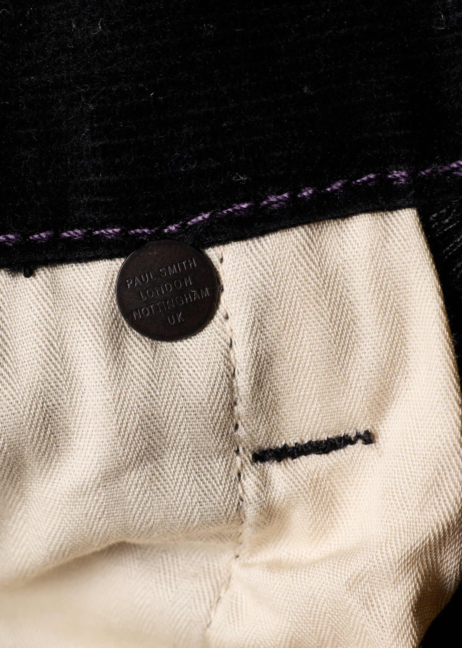 Slim Tapered-Fit Black Corduroy Trousers thumbnail 5