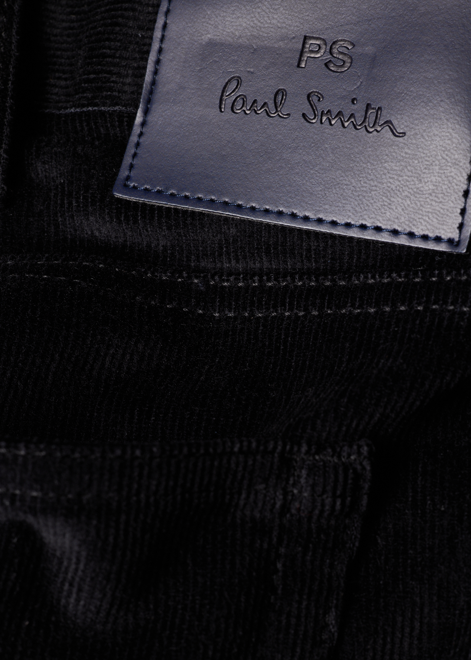 Slim Tapered-Fit Black Corduroy Trousers thumbnail 6