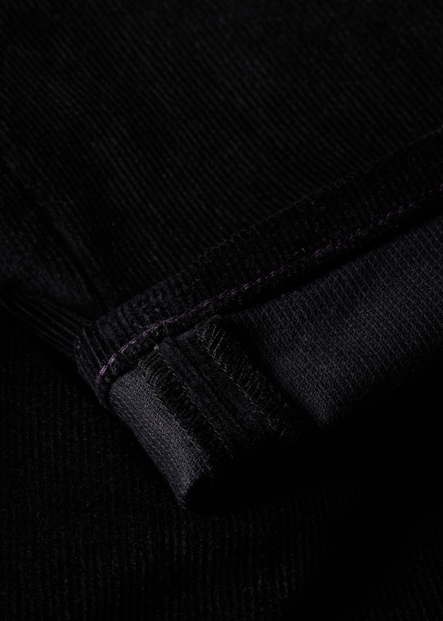Slim Tapered-Fit Black Corduroy Trousers thumbnail 7