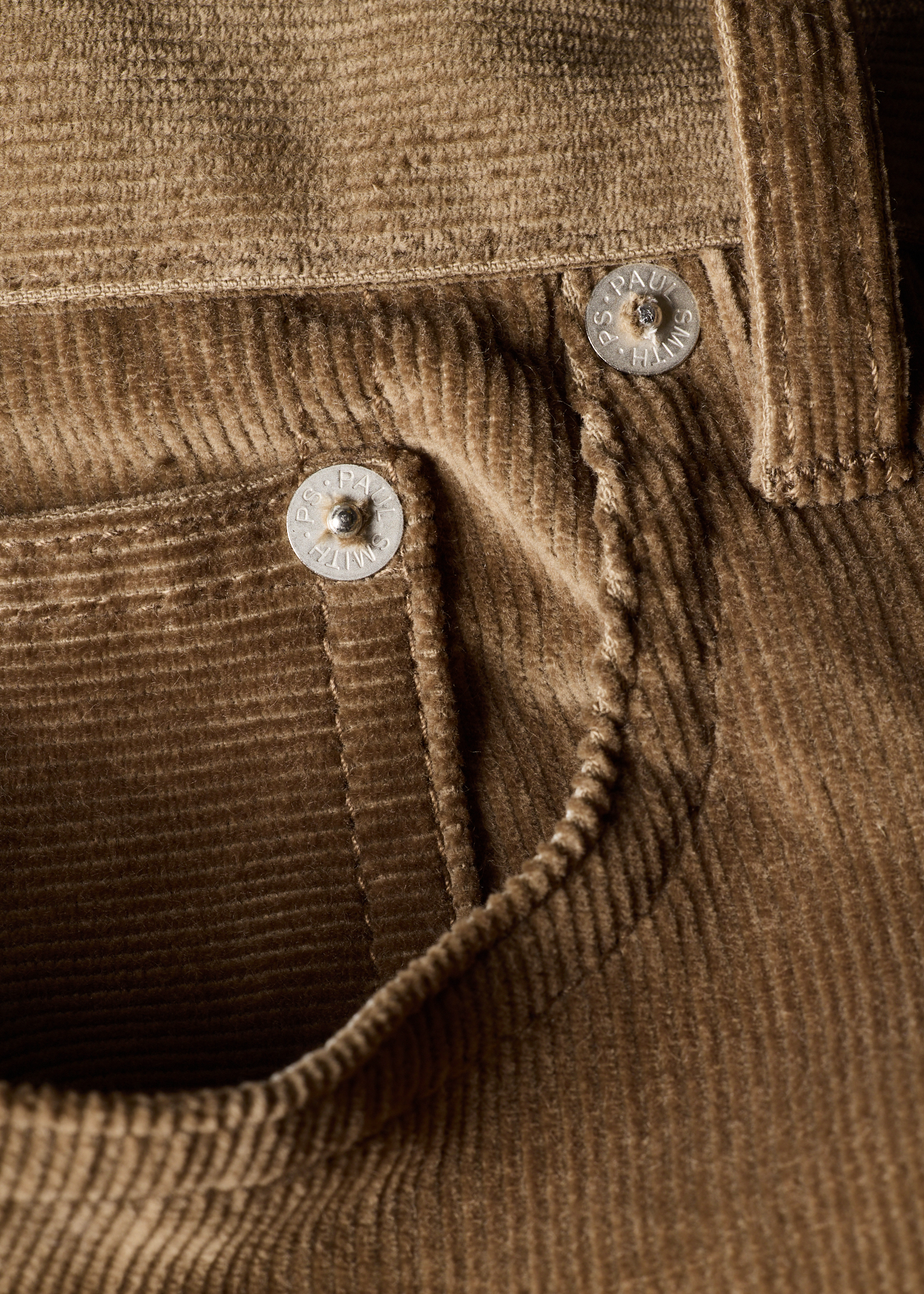 Relaxed Tapered-Fit Light Brown Corduroy Trousers thumbnail 4