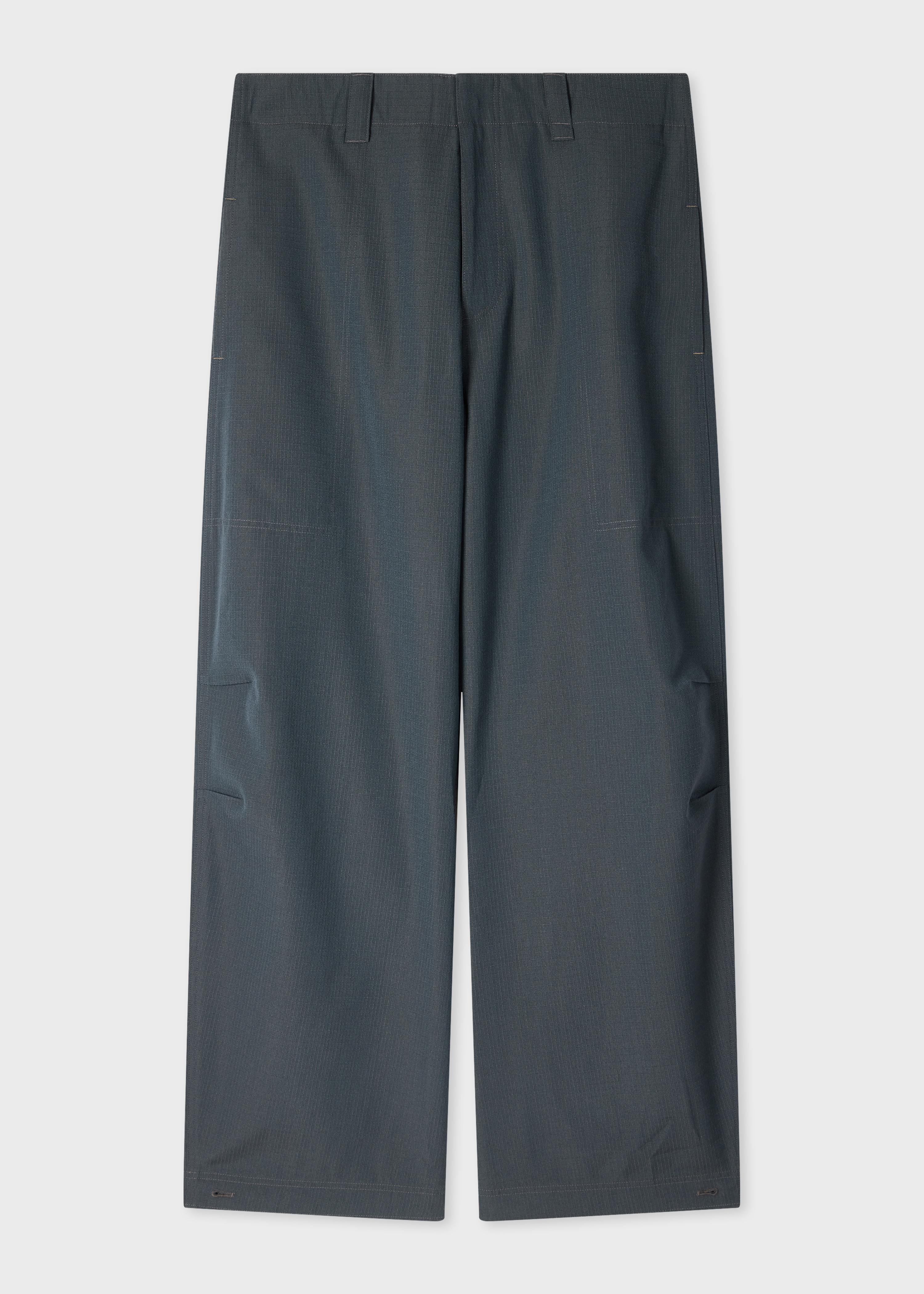 Steel Blue Wool-Ripstop Trousers primary image