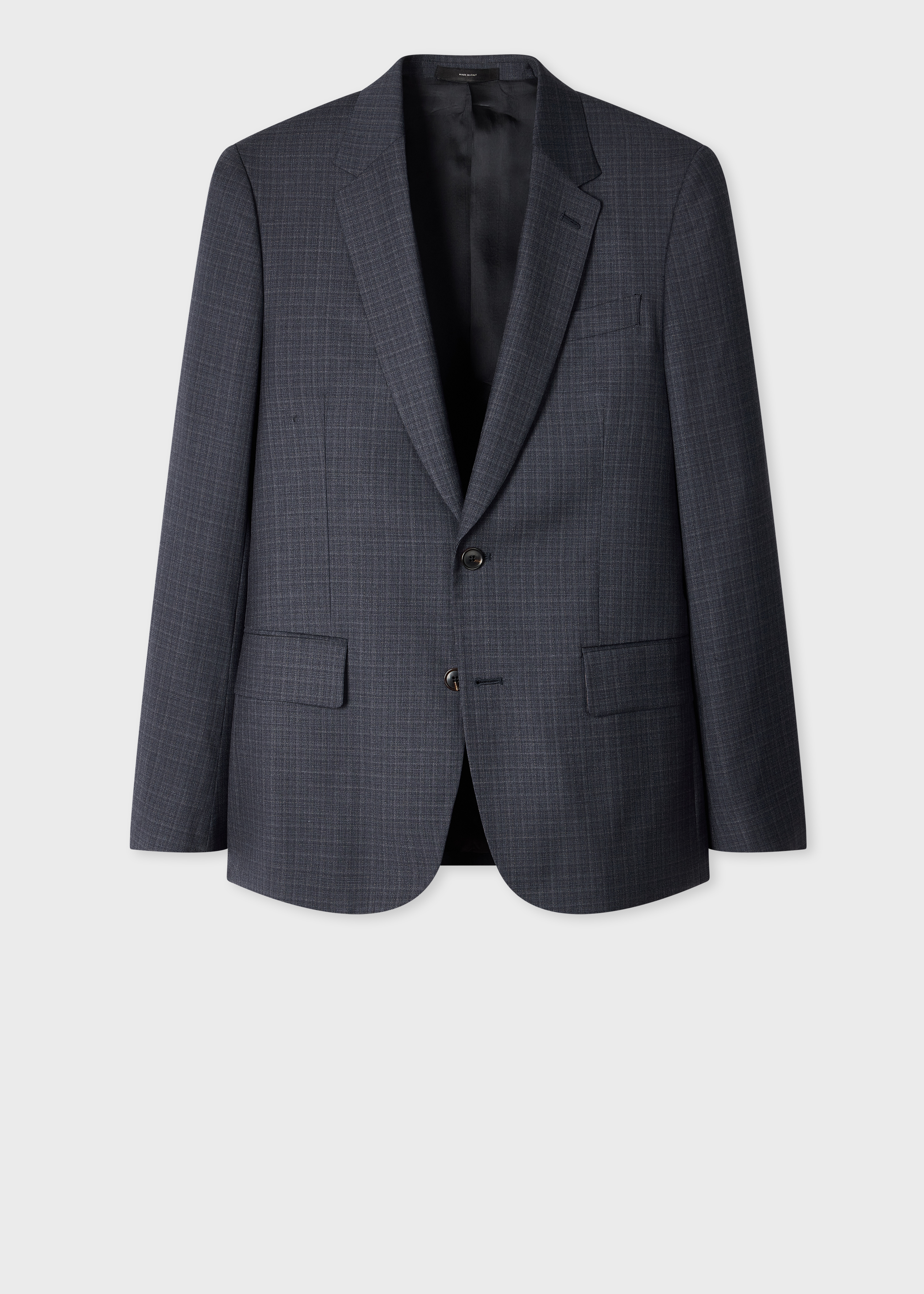 The Soho - Mid-Blue Micro Check Wool Blazer primary image