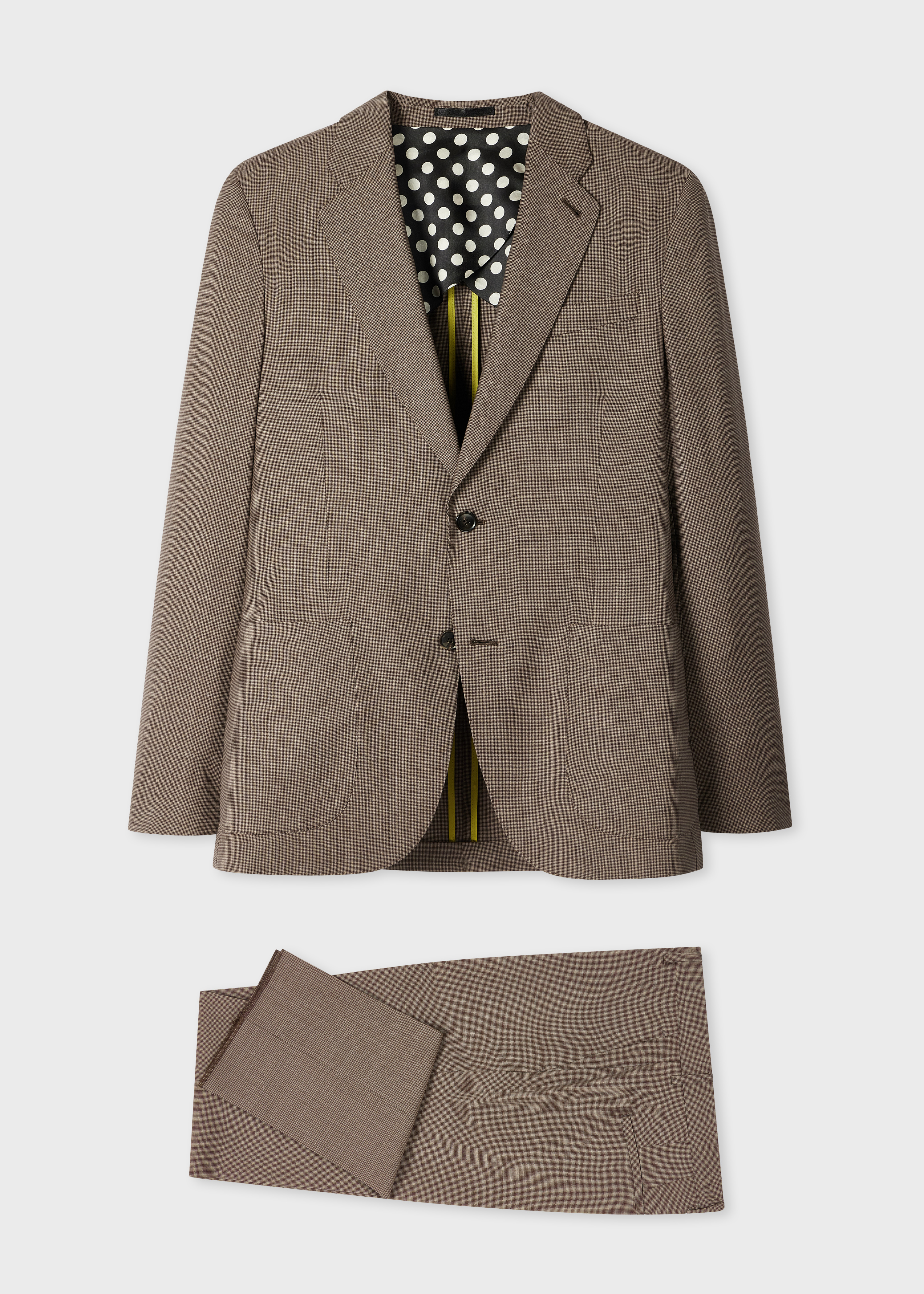 Brown Houndstooth Wool Two-Piece Suit primary image