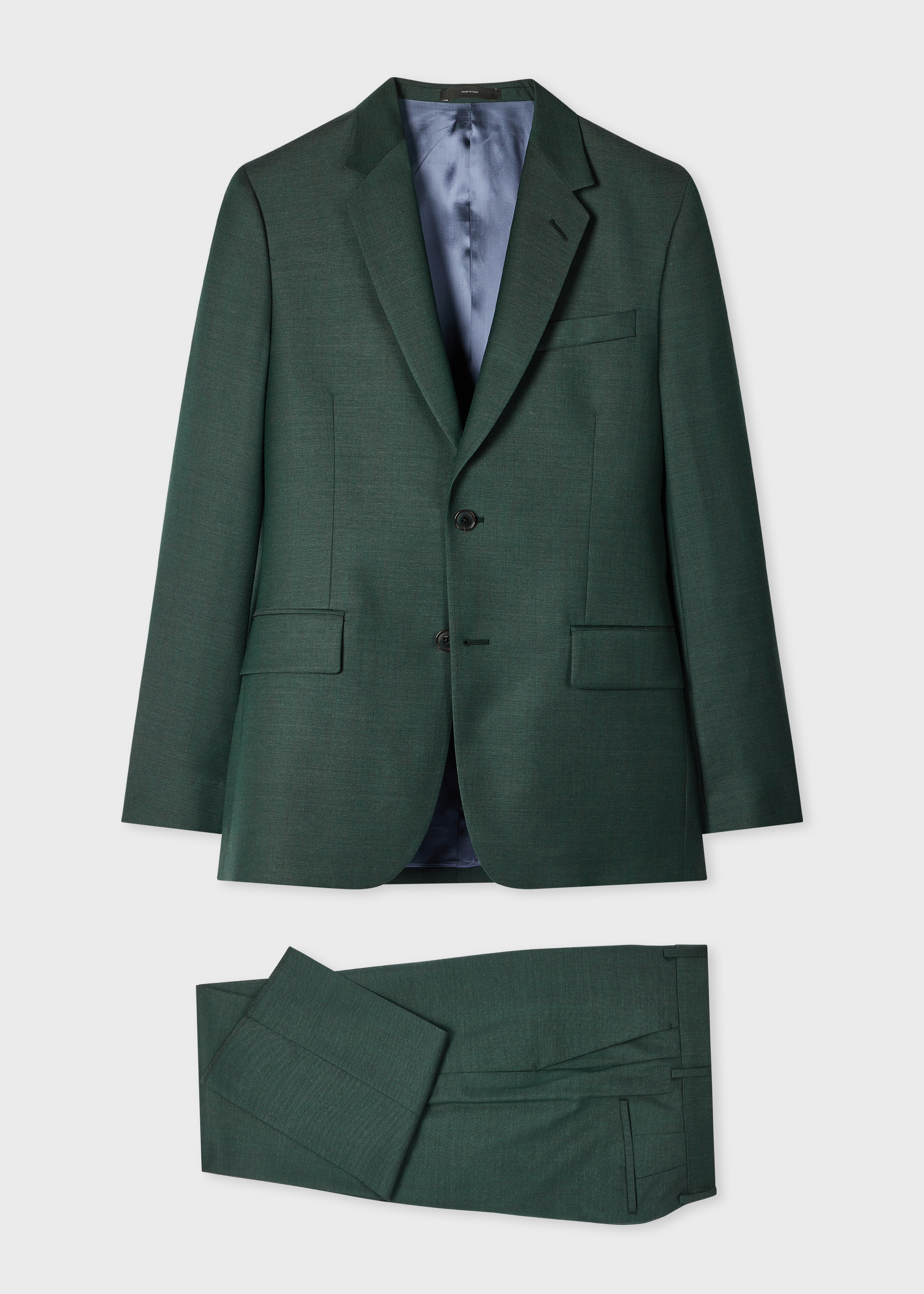 The Brierley - Teal Green Sharkskin Wool Two-Piece Suit primary image