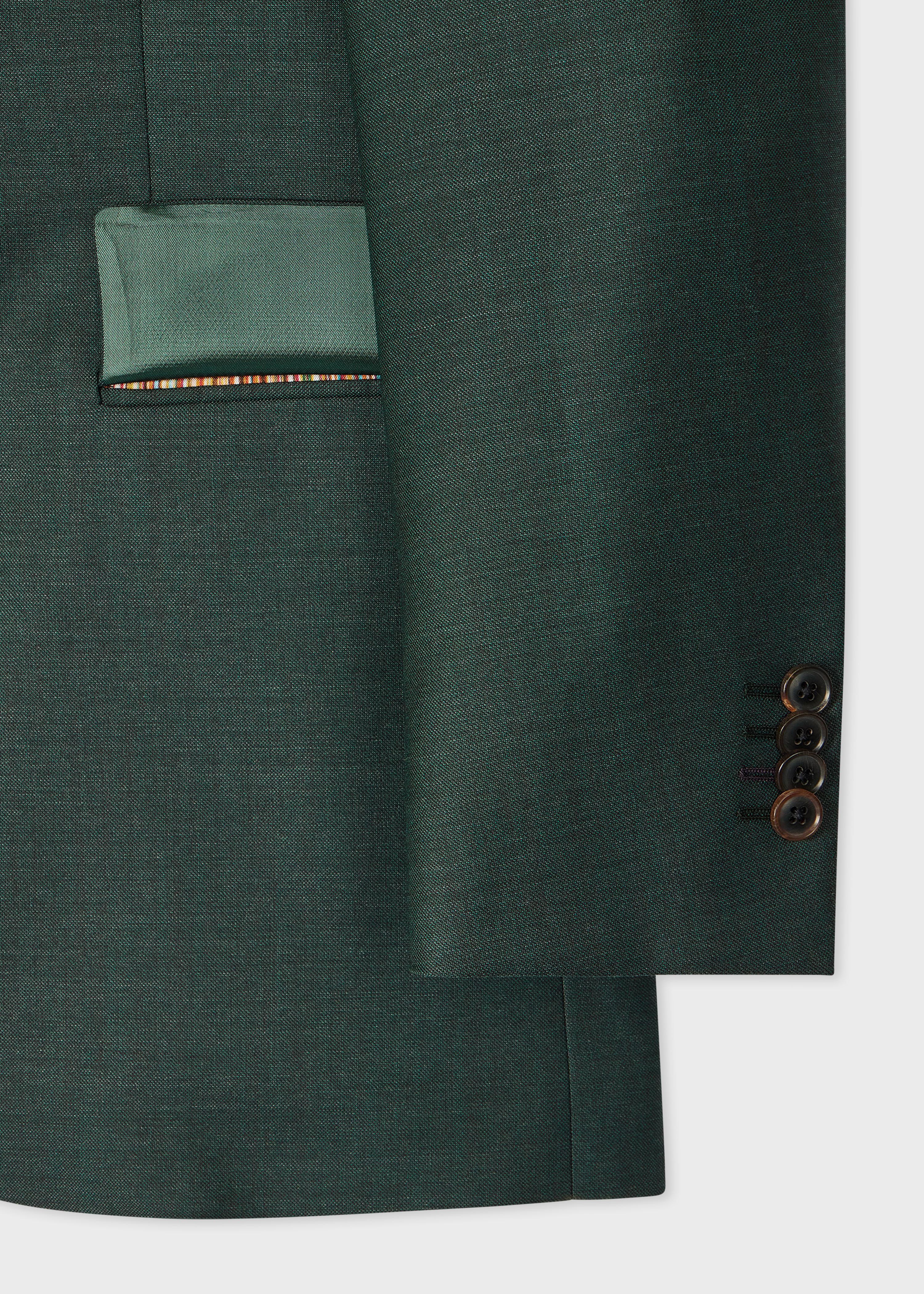 The Brierley - Teal Green Sharkskin Wool Two-Piece Suit thumbnail 9
