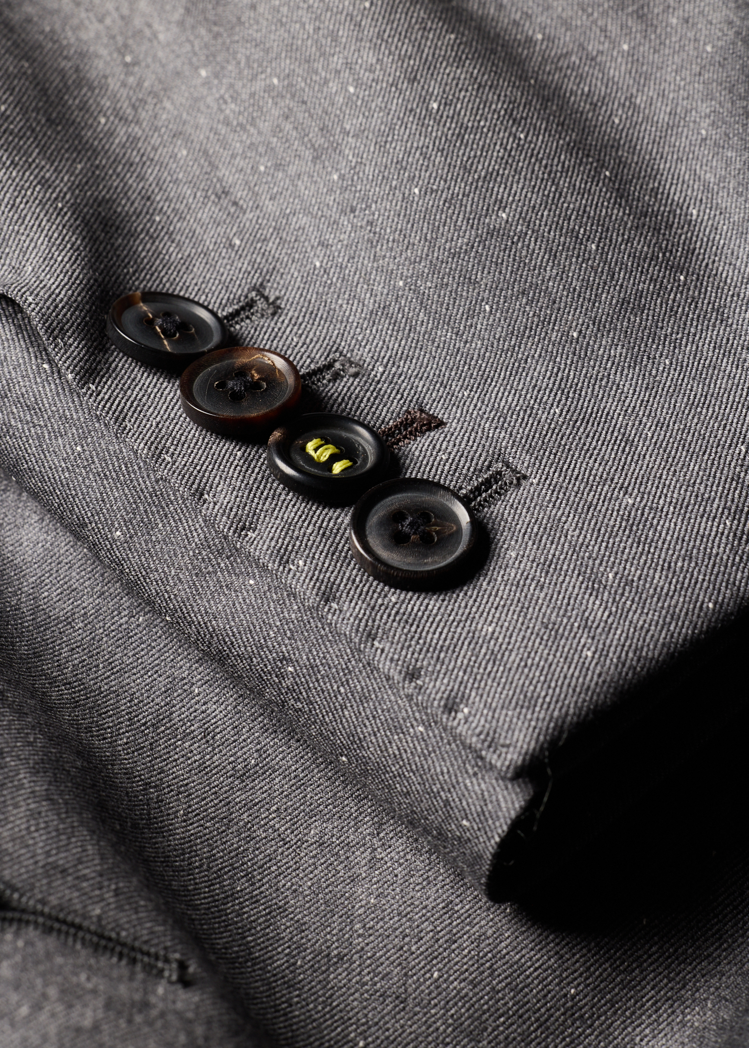 Oversized Grey Pin-Dot Wool Double-Breasted Blazer thumbnail 7