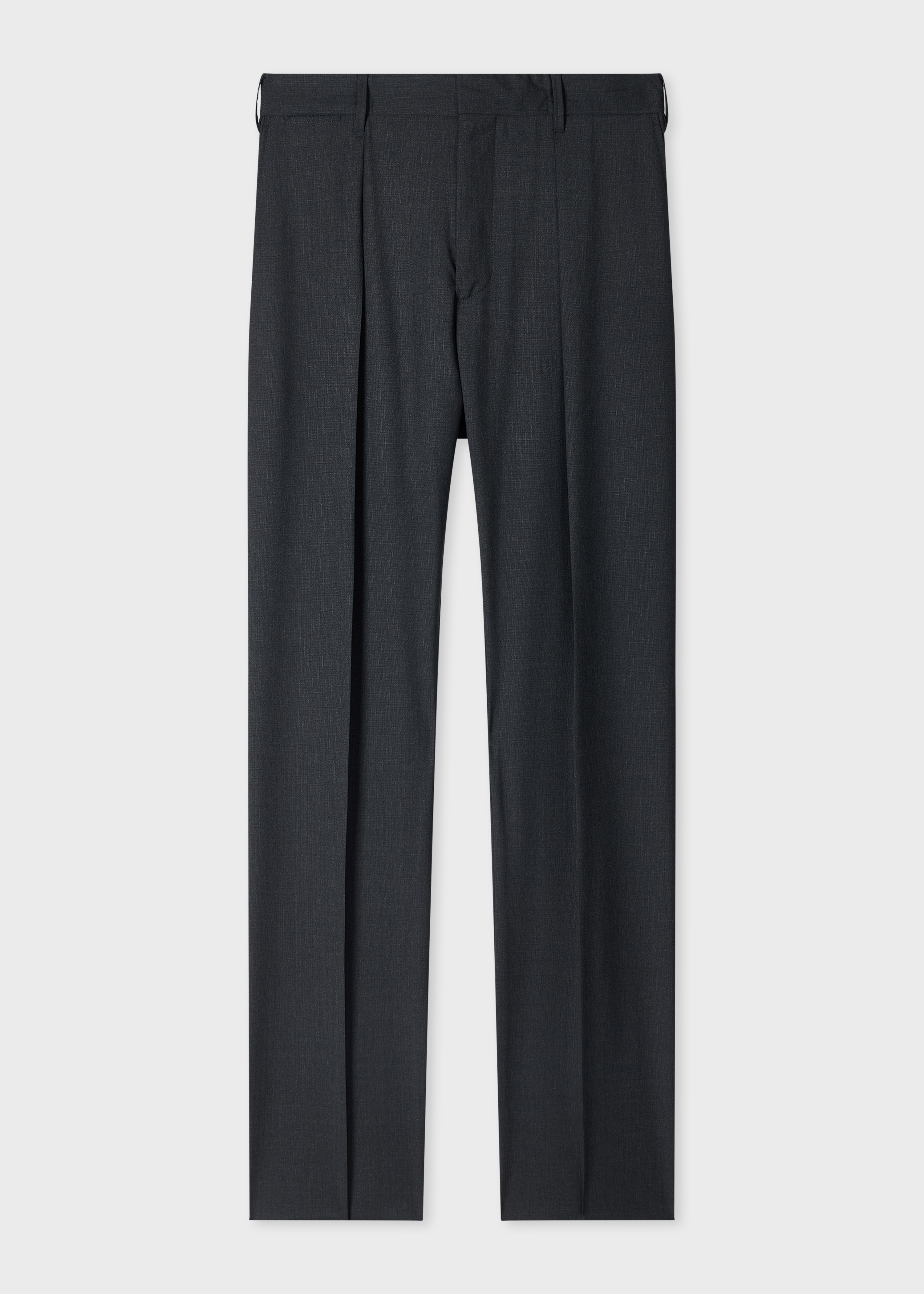 Dark Grey Shadow Check Wool Trousers primary image