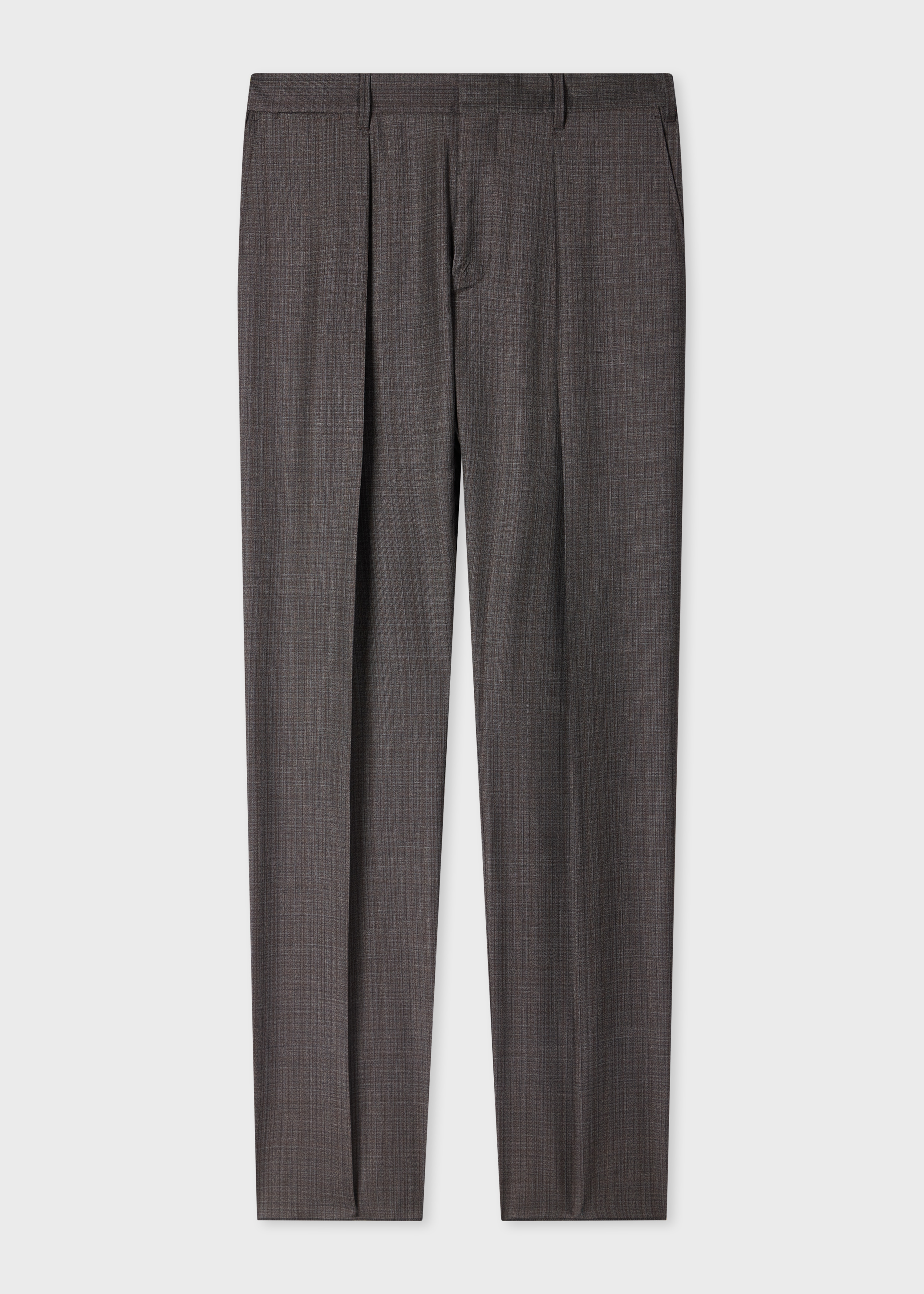 Charcoal Sharkskin Check Wool Trousers primary image