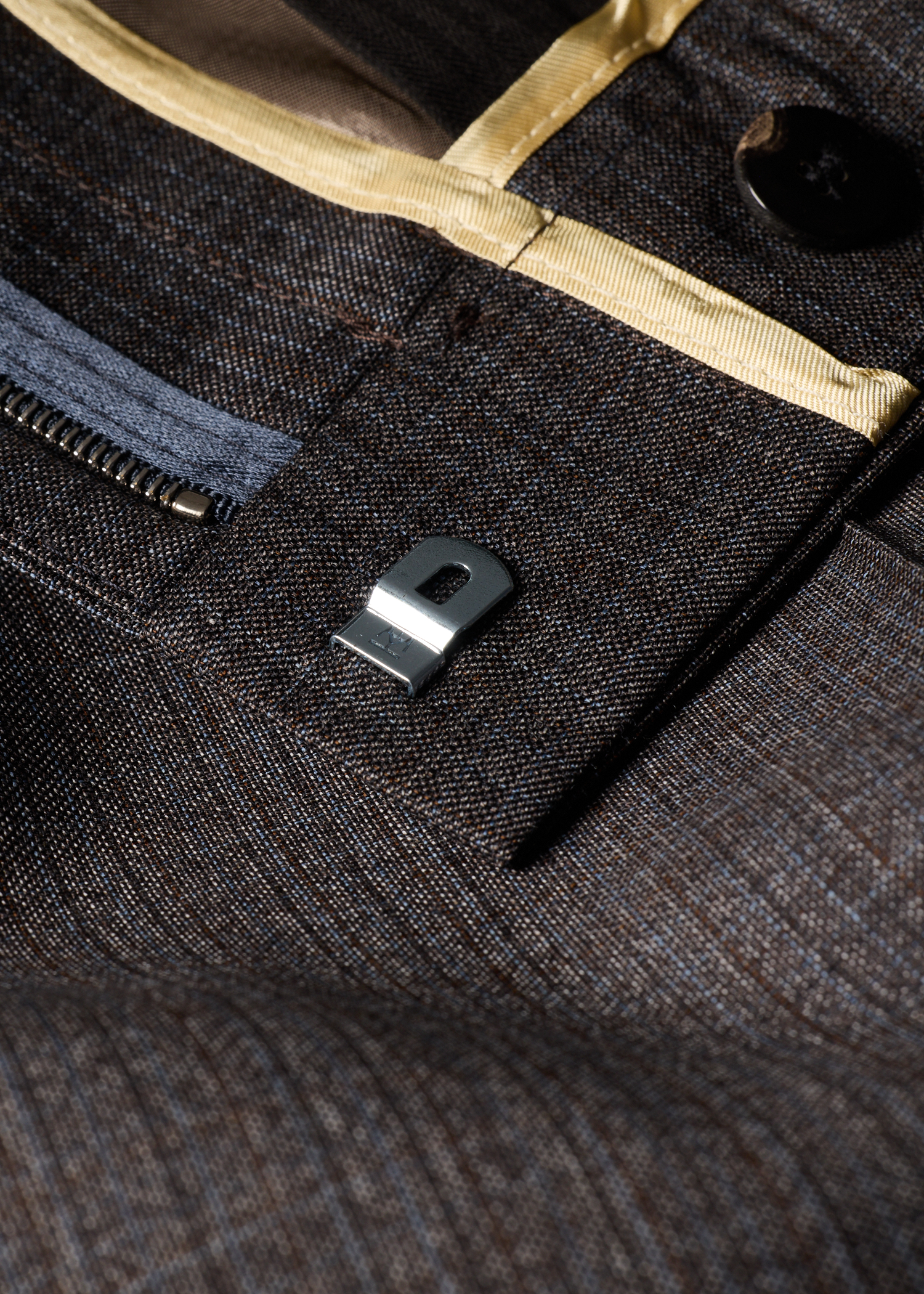 Charcoal Sharkskin Check Wool Trousers thumbnail 5