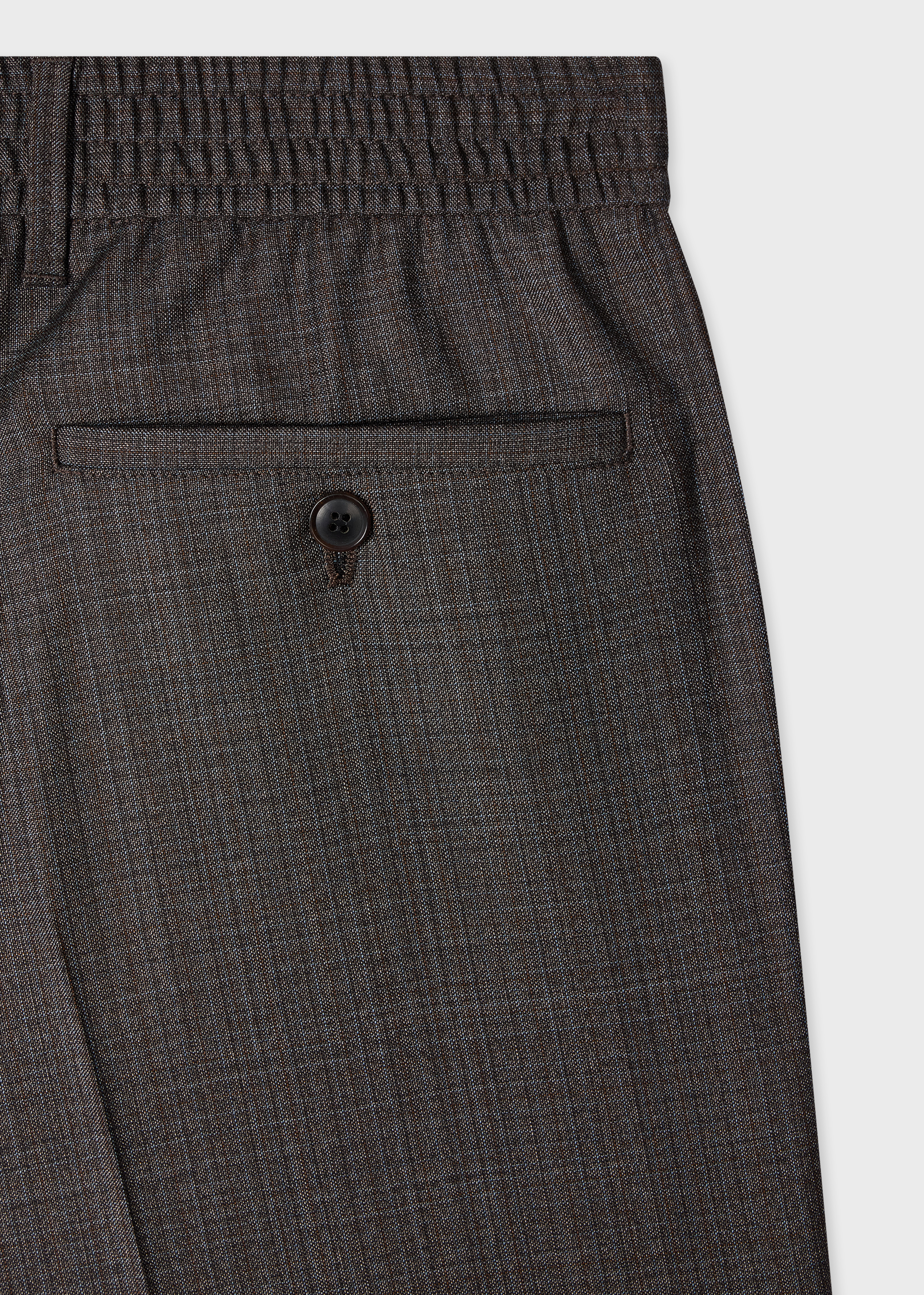 Charcoal Sharkskin Check Wool Trousers thumbnail 3