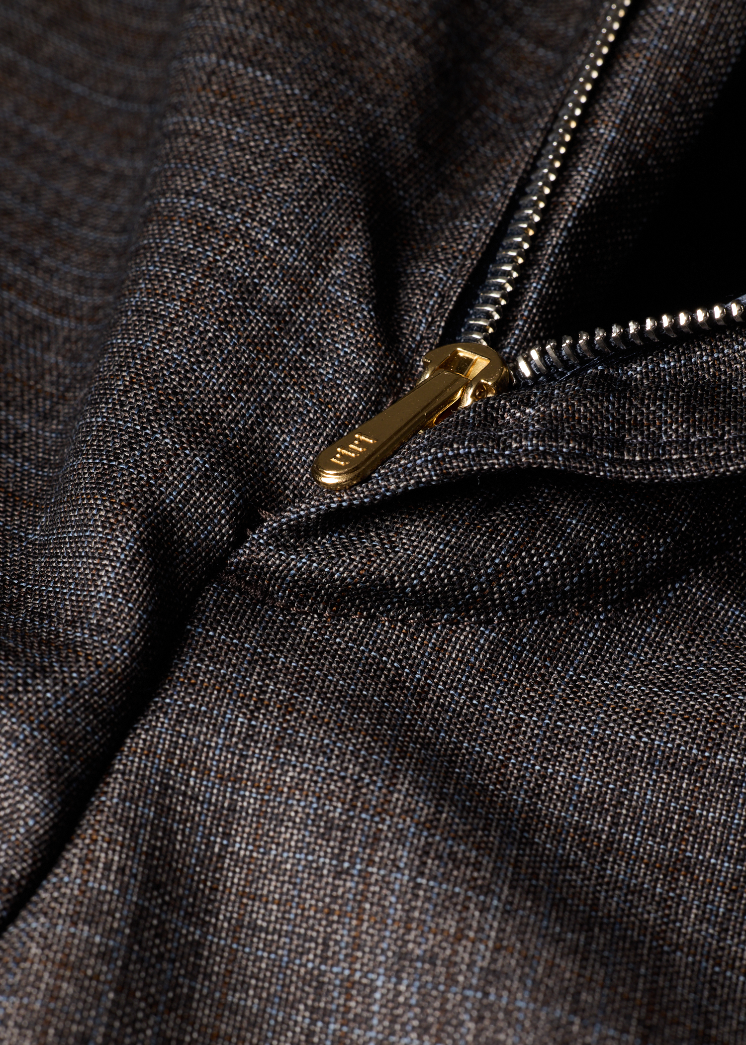 Charcoal Sharkskin Check Wool Trousers thumbnail 6