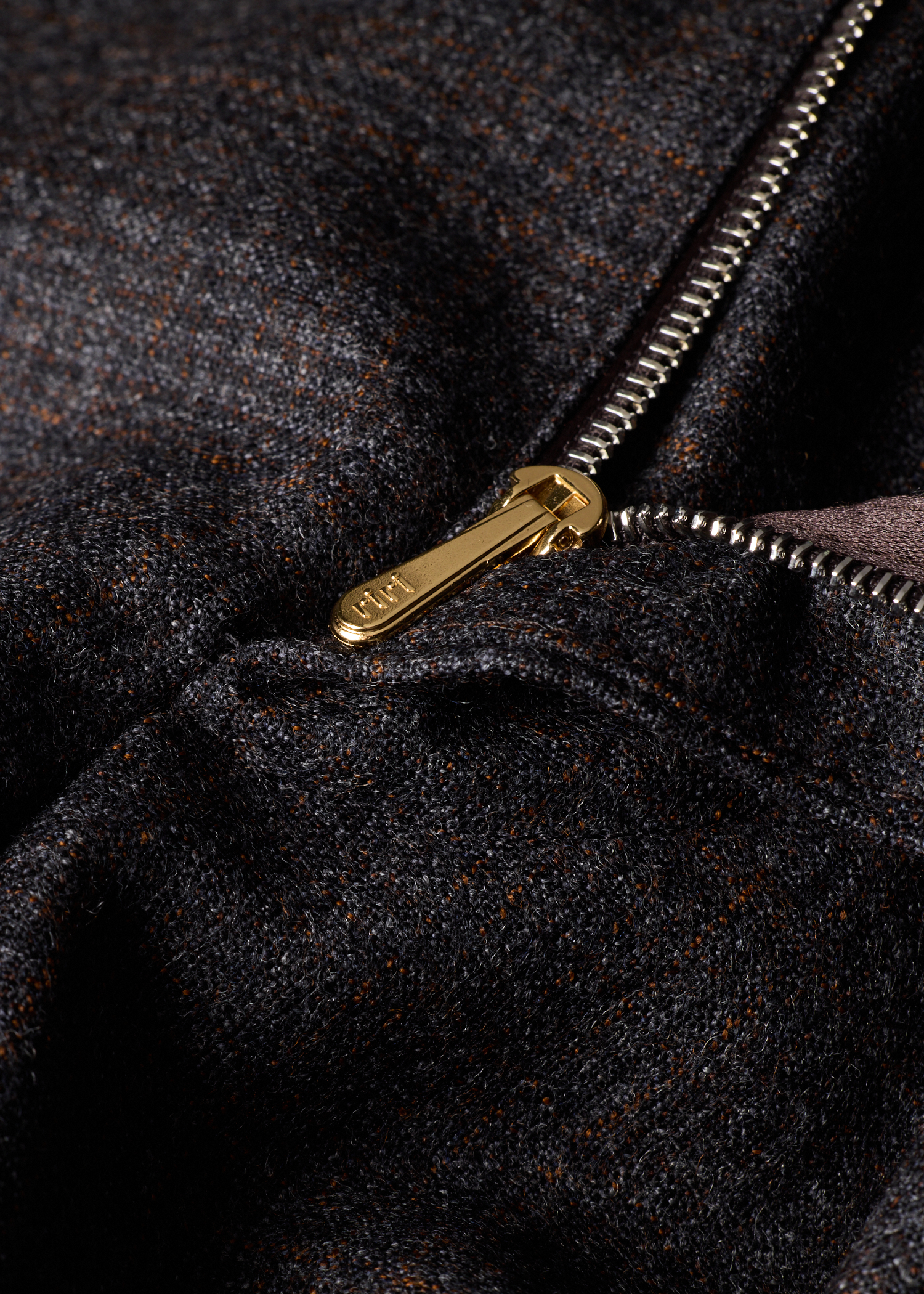 Grey and Brown Check Wool Trousers thumbnail 3
