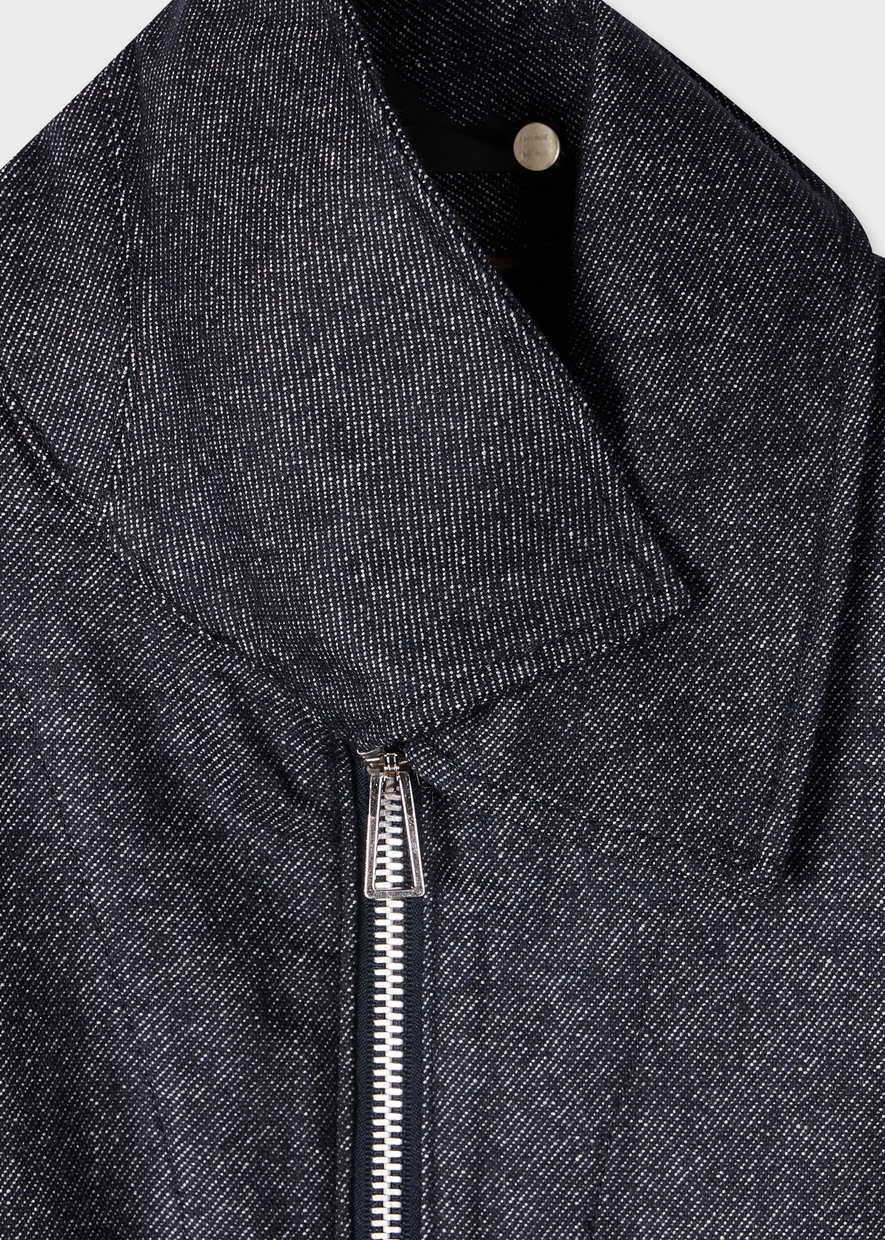 Indigo Cotton-Blend Flannel Zip Jacket thumbnail 5