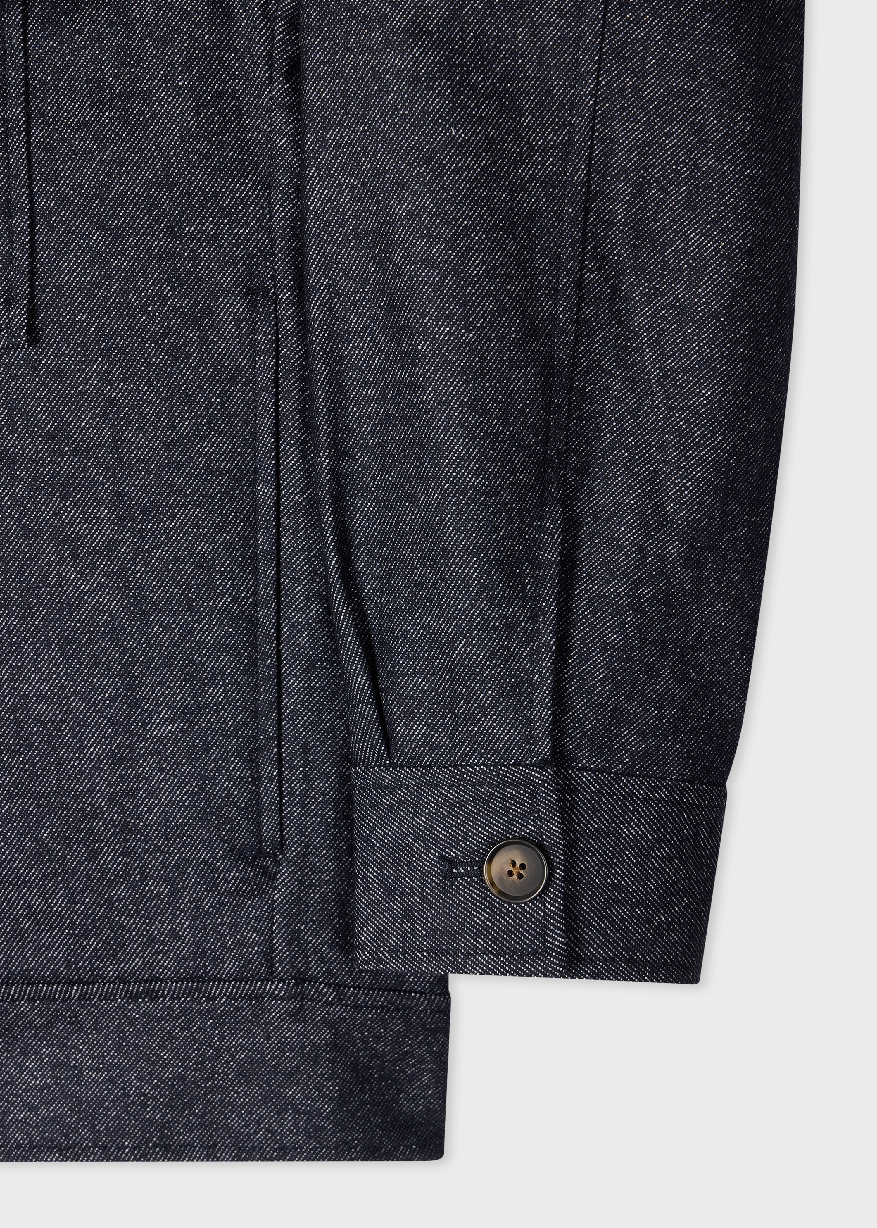 Indigo Cotton-Blend Flannel Zip Jacket thumbnail 7
