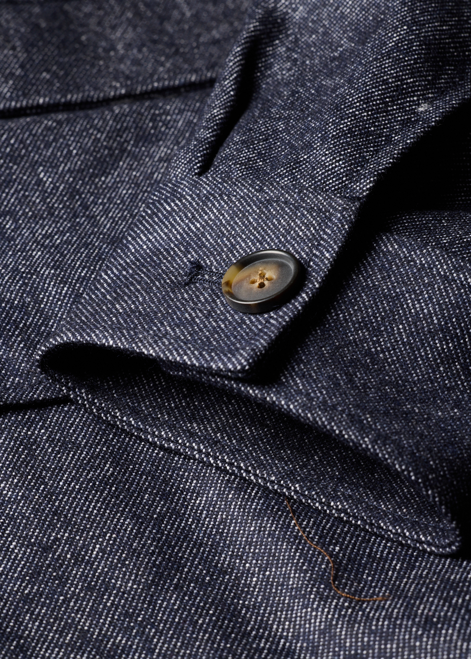 Indigo Cotton-Blend Flannel Zip Jacket thumbnail 12