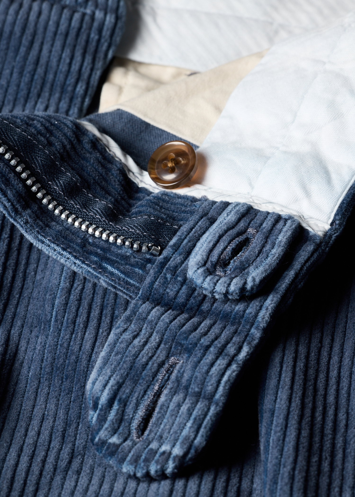 Relaxed-Fit Blue Corduroy Trousers thumbnail 3