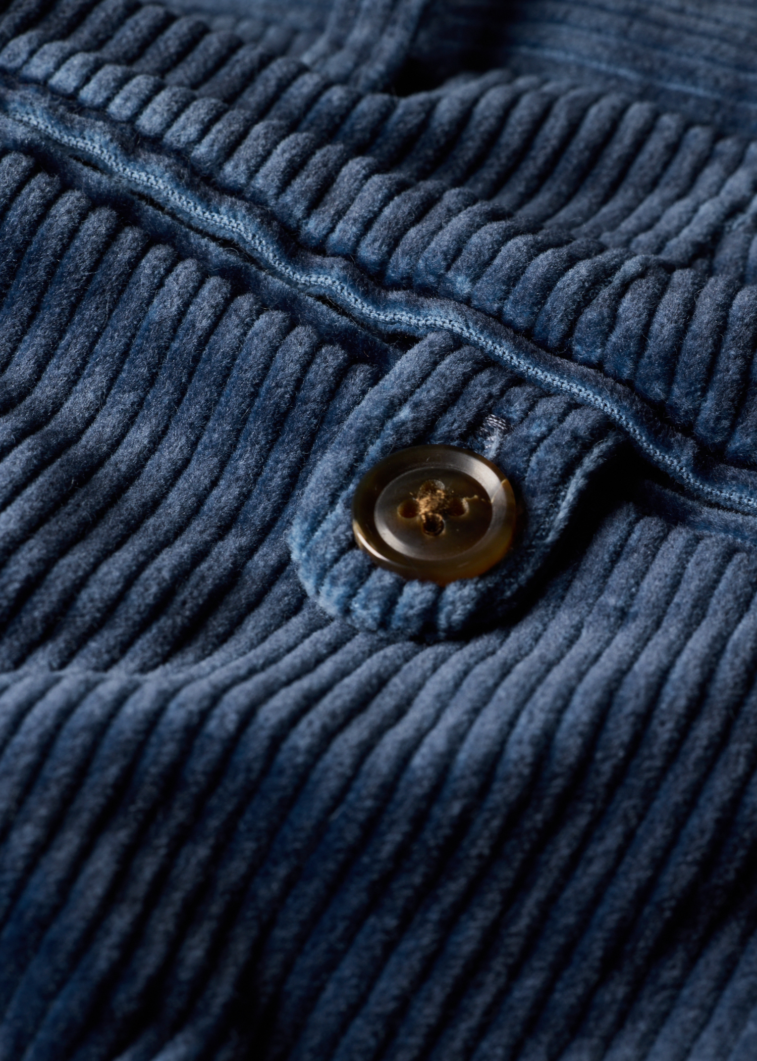Relaxed-Fit Blue Corduroy Trousers thumbnail 6