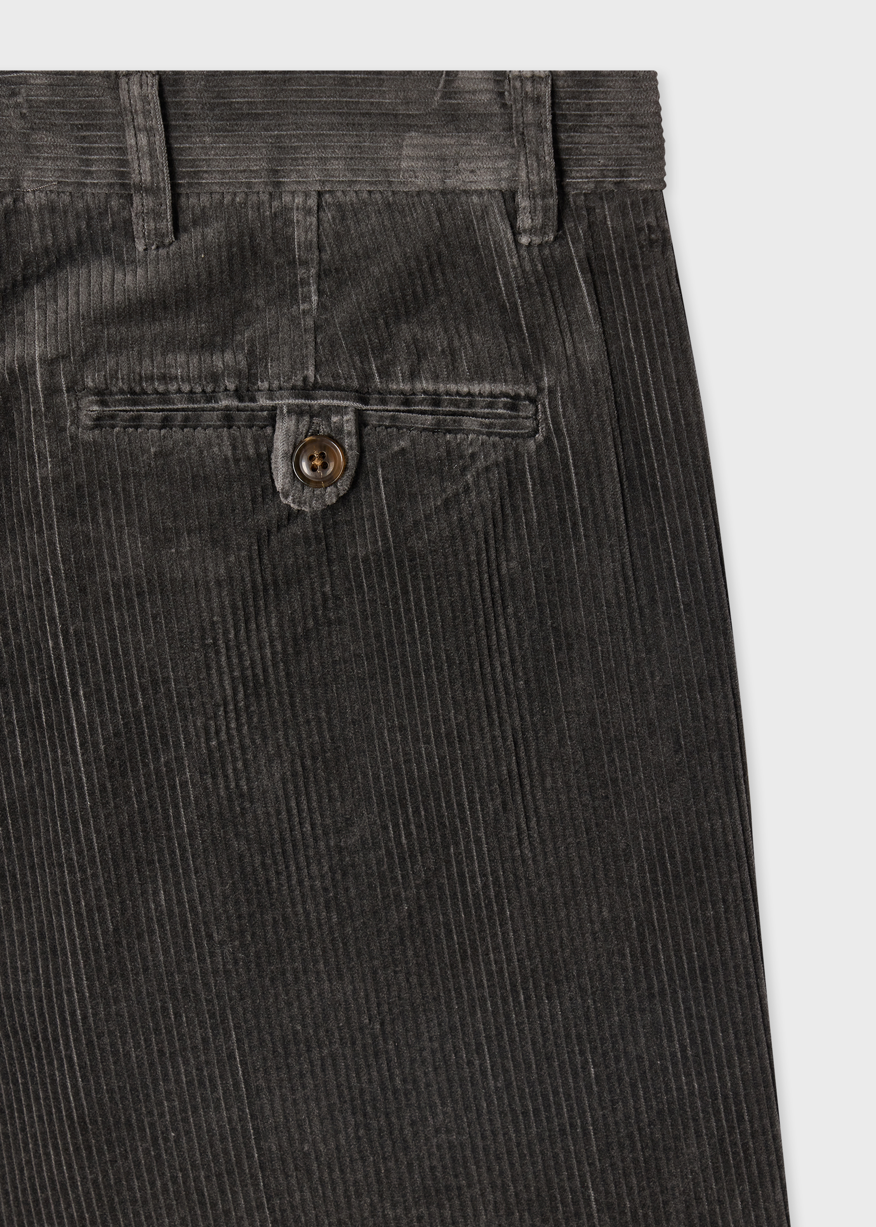 Relaxed-Fit Dark Grey Corduroy Trousers thumbnail 2