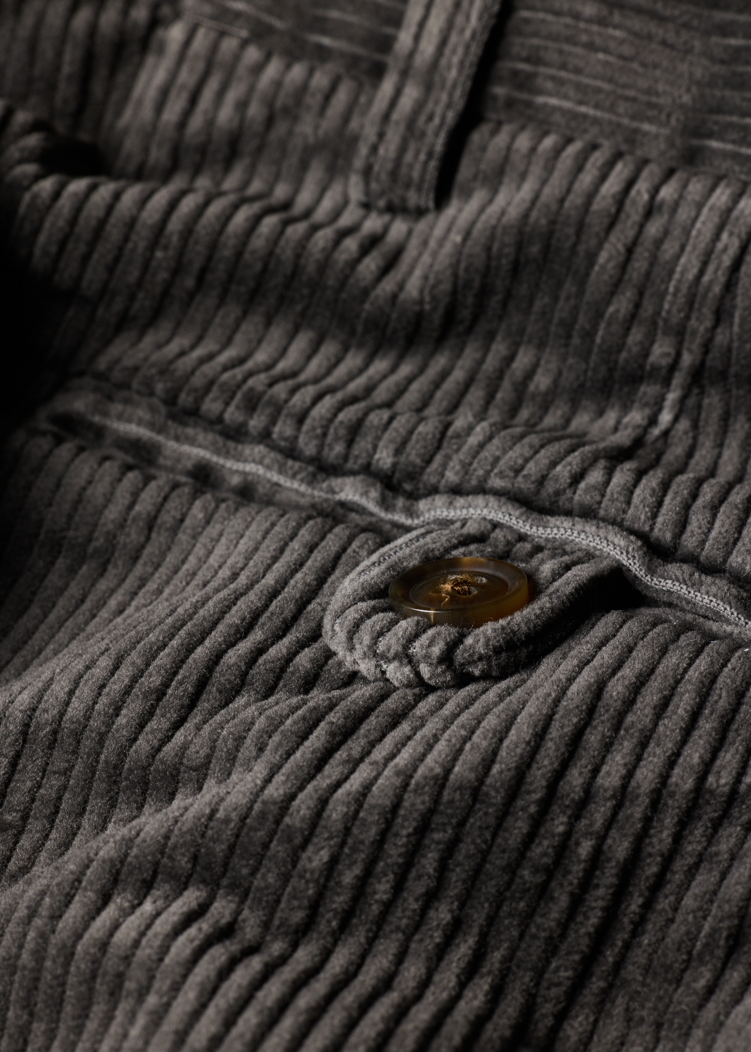 Relaxed-Fit Dark Grey Corduroy Trousers thumbnail 6