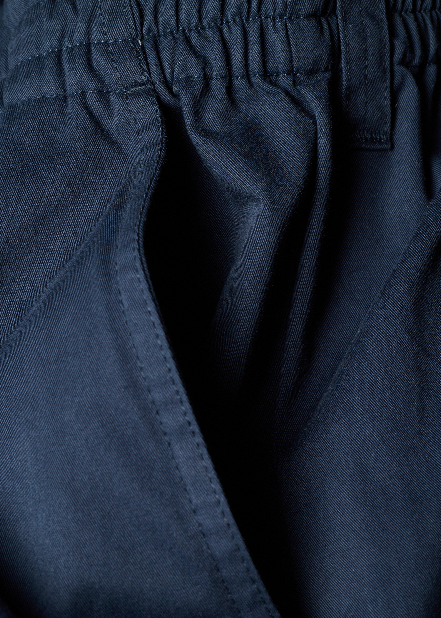 Relaxed-Fit Navy Cotton-Blend Cargo Trousers thumbnail 4