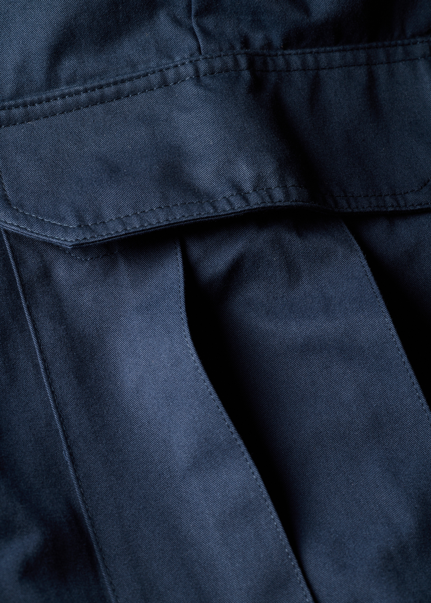 Relaxed-Fit Navy Cotton-Blend Cargo Trousers thumbnail 5