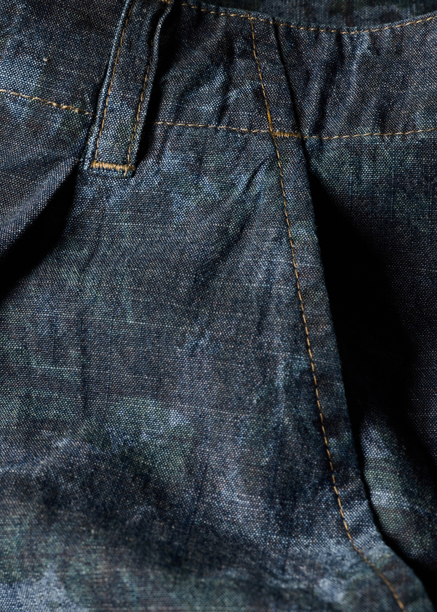 Relaxed-Fit Floral Print Chambray Cargo Trousers thumbnail 5