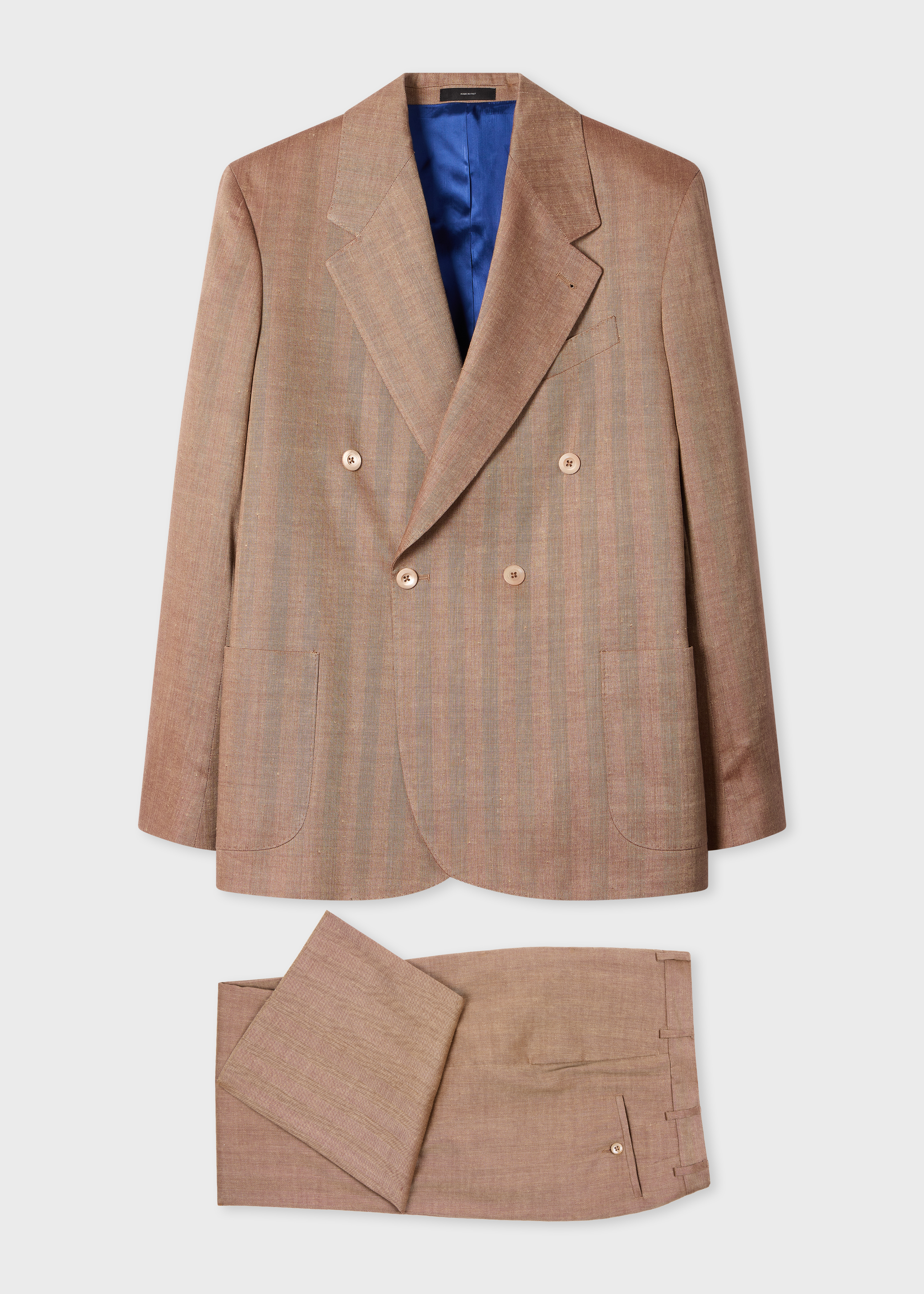 Brown Iridescent Wool-Linen Suit primary image