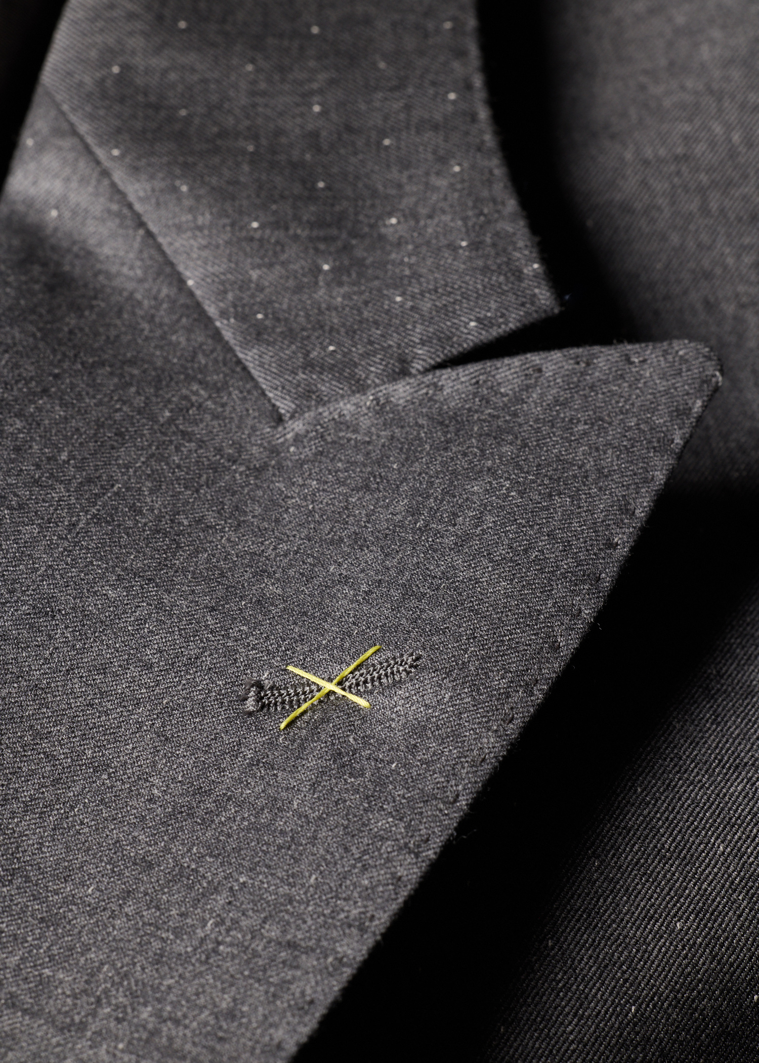 Oversized Grey Pin-Dot Wool Double-Breasted Blazer thumbnail 5