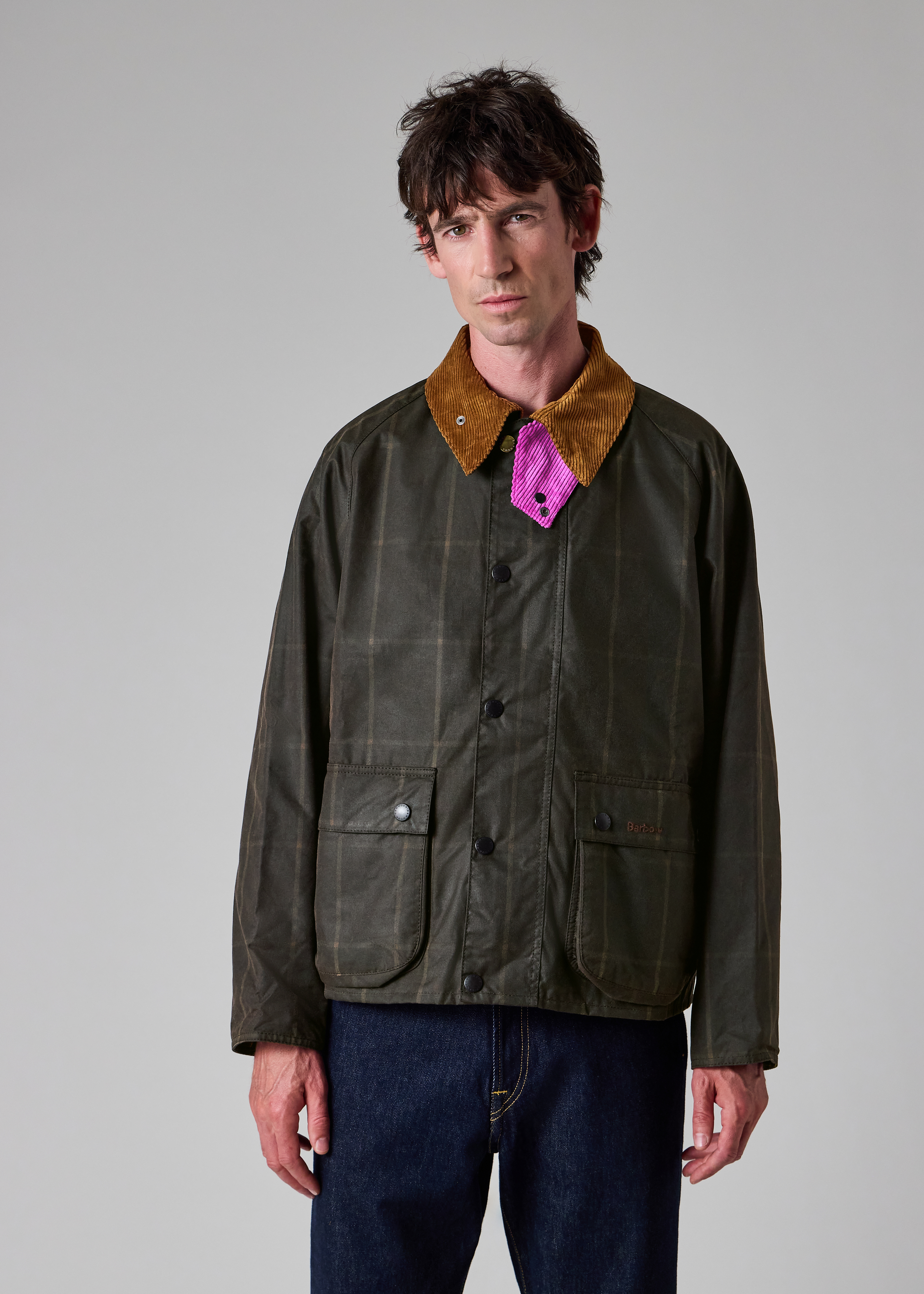 Paul Smith loves Barbour - Windowpane Transport Wax Jacket thumbnail 2