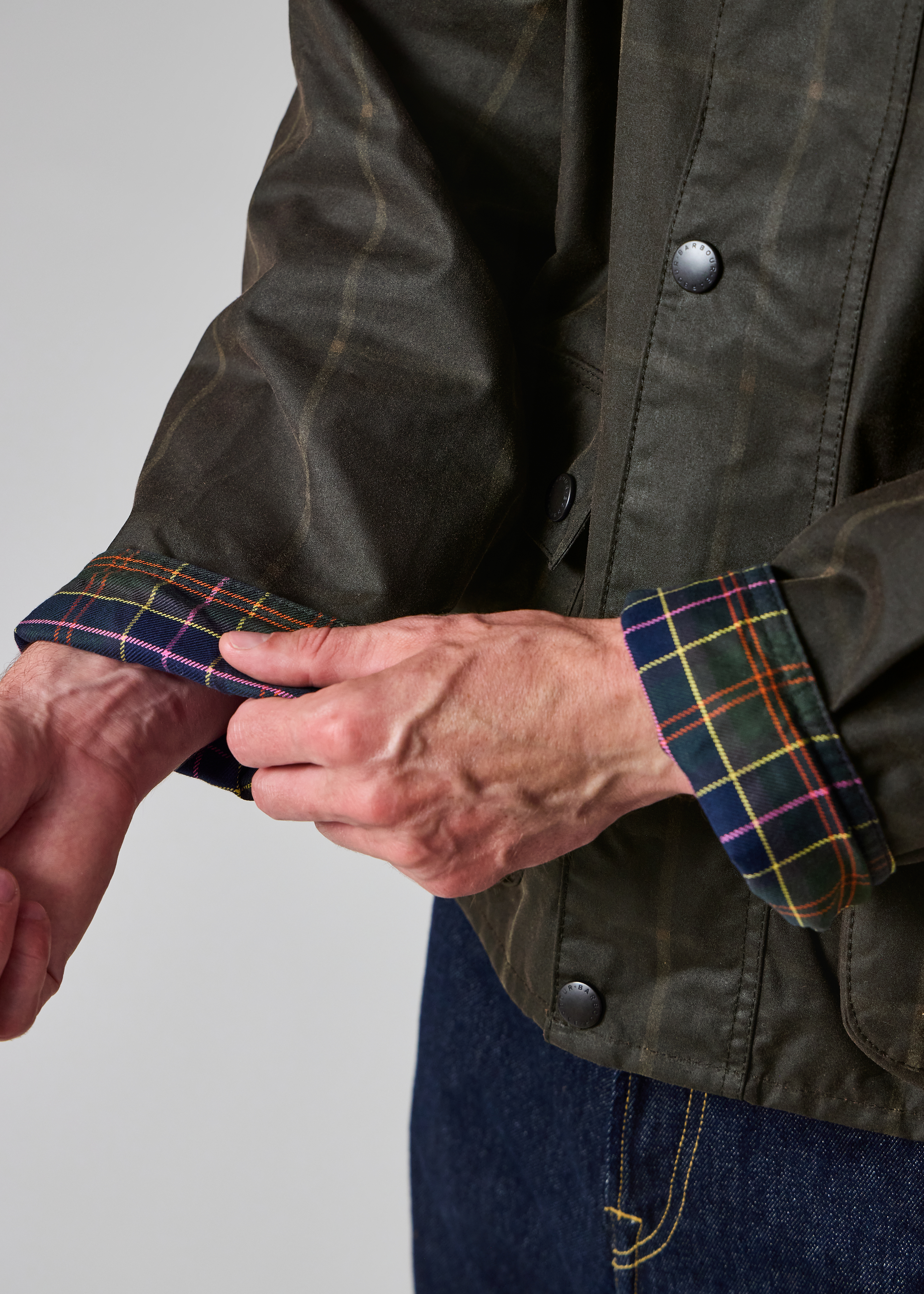 Paul Smith loves Barbour - Windowpane Transport Wax Jacket thumbnail 8