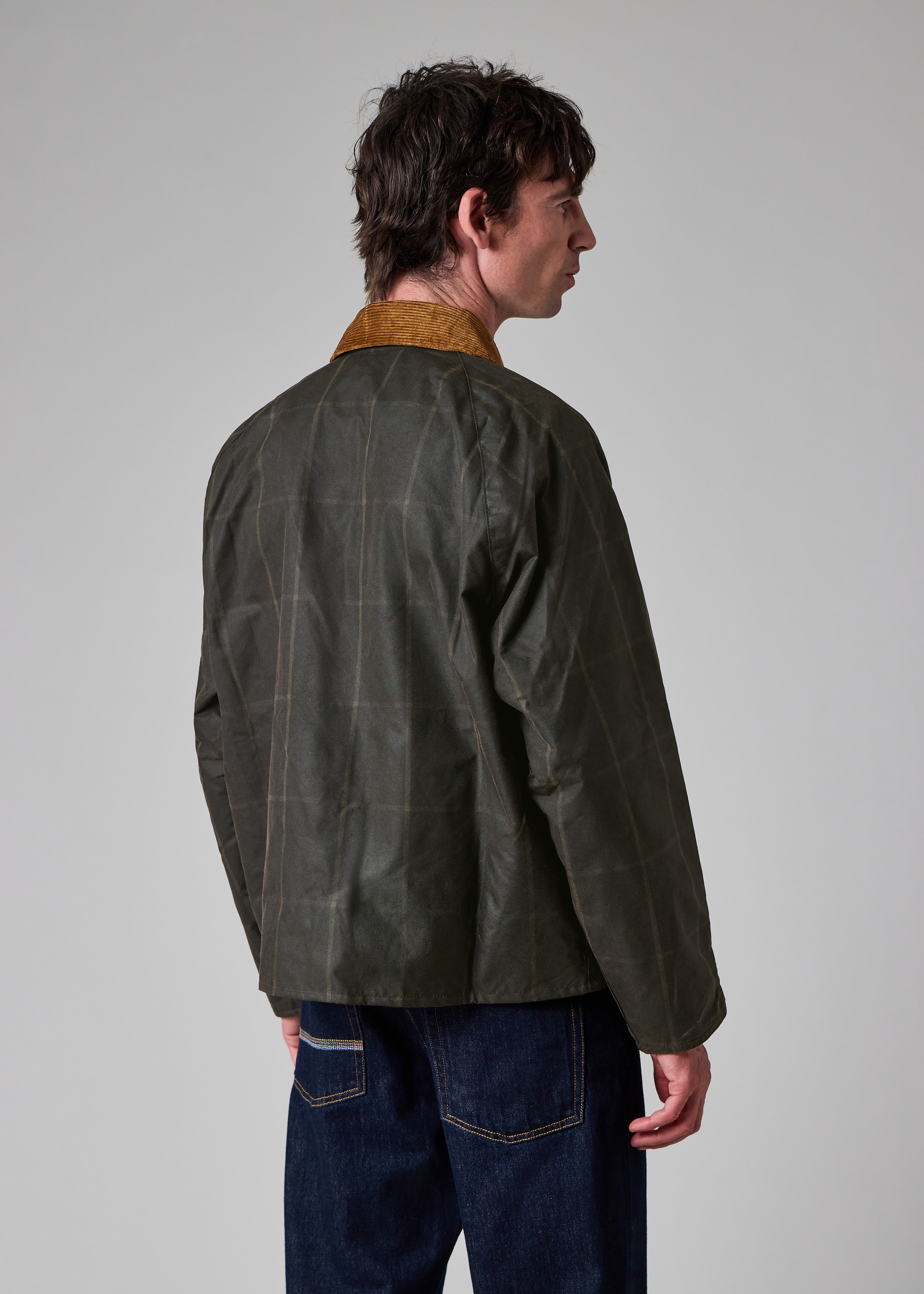 Paul Smith loves Barbour - Windowpane Transport Wax Jacket thumbnail 4