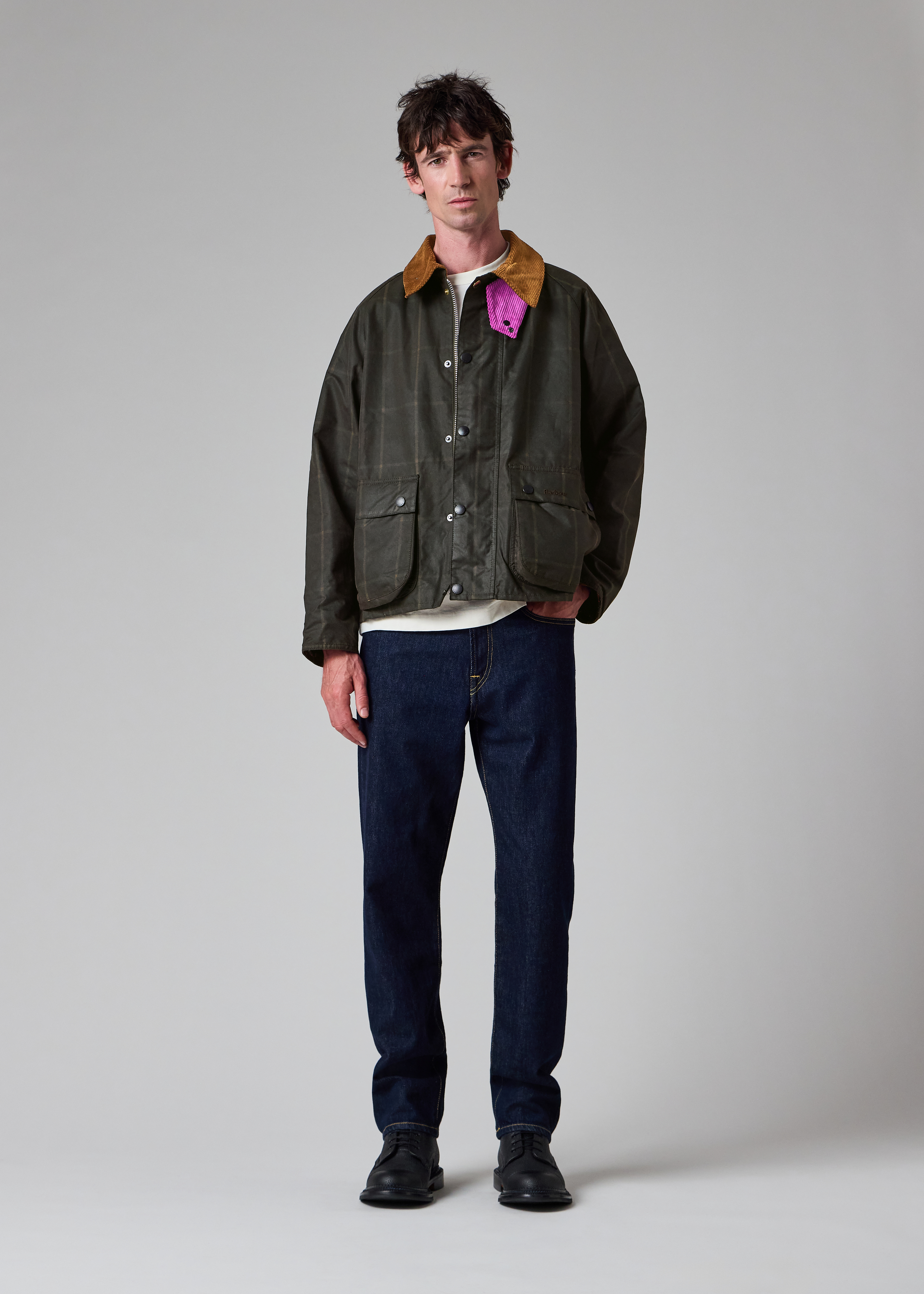 Paul Smith loves Barbour - Windowpane Transport Wax Jacket thumbnail 9