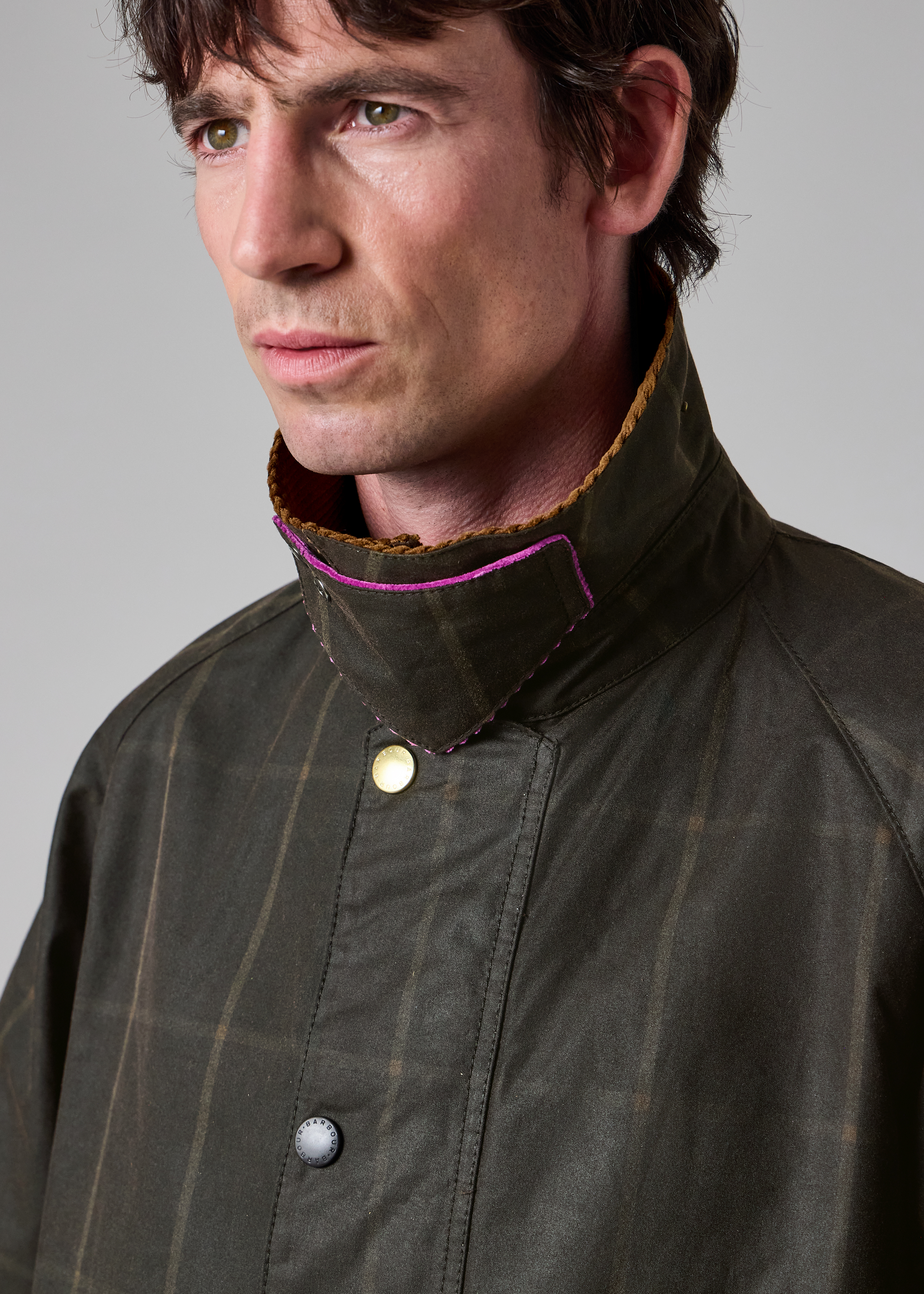 Paul Smith loves Barbour - Windowpane Transport Wax Jacket thumbnail 7