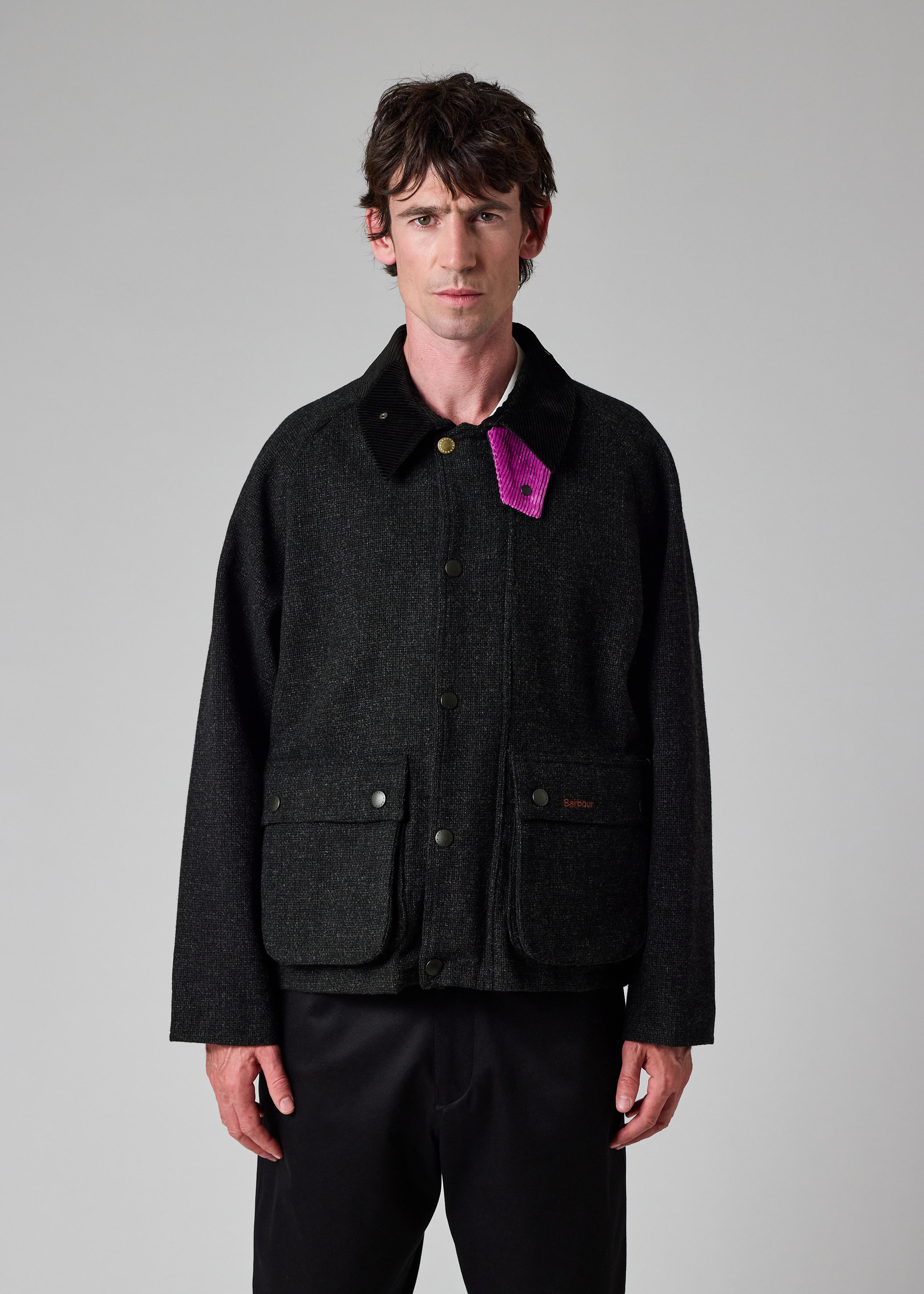 Paul Smith loves Barbour - Charcoal Wool Transport Jacket thumbnail 2