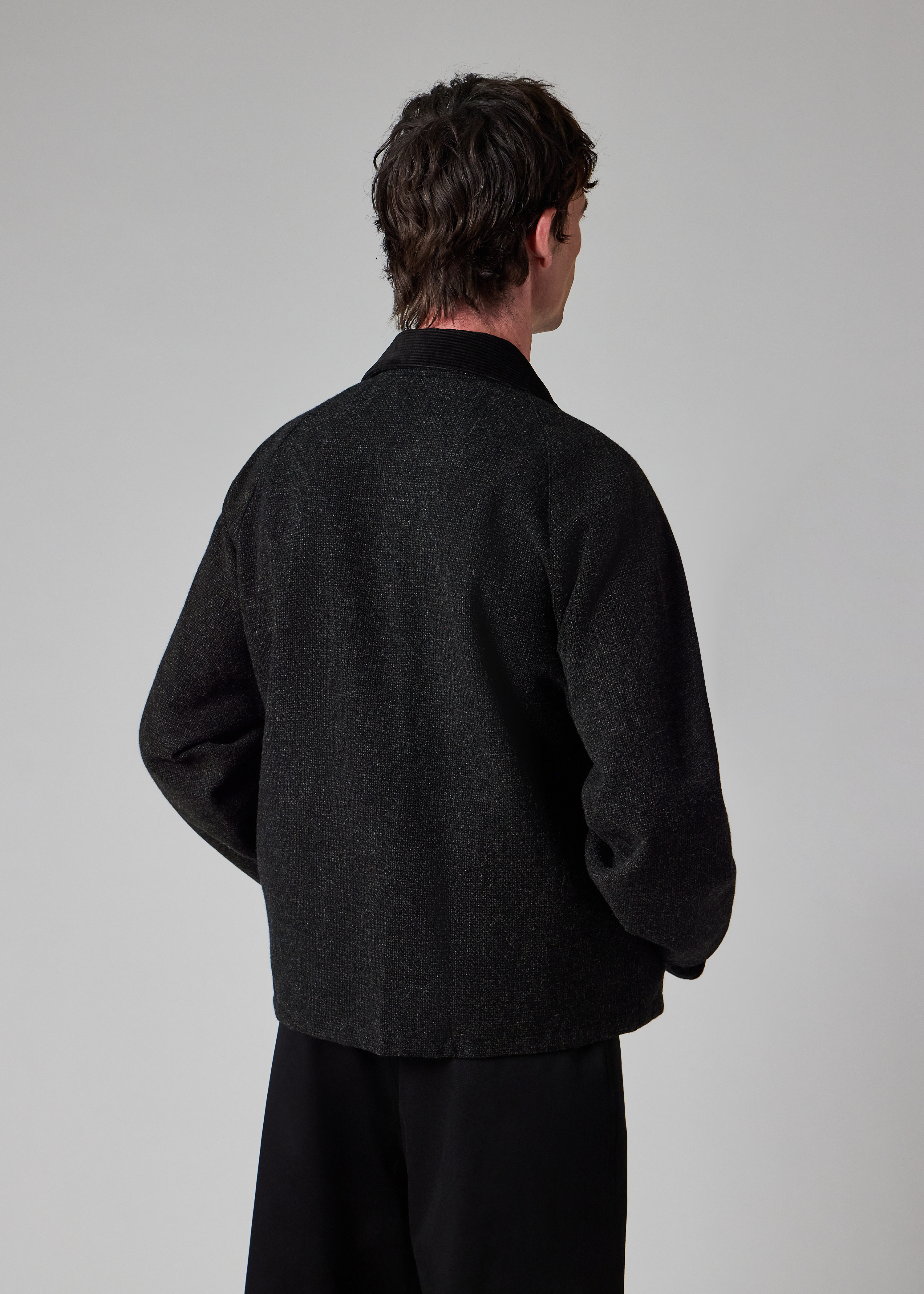 Paul Smith loves Barbour - Charcoal Wool Transport Jacket thumbnail 4