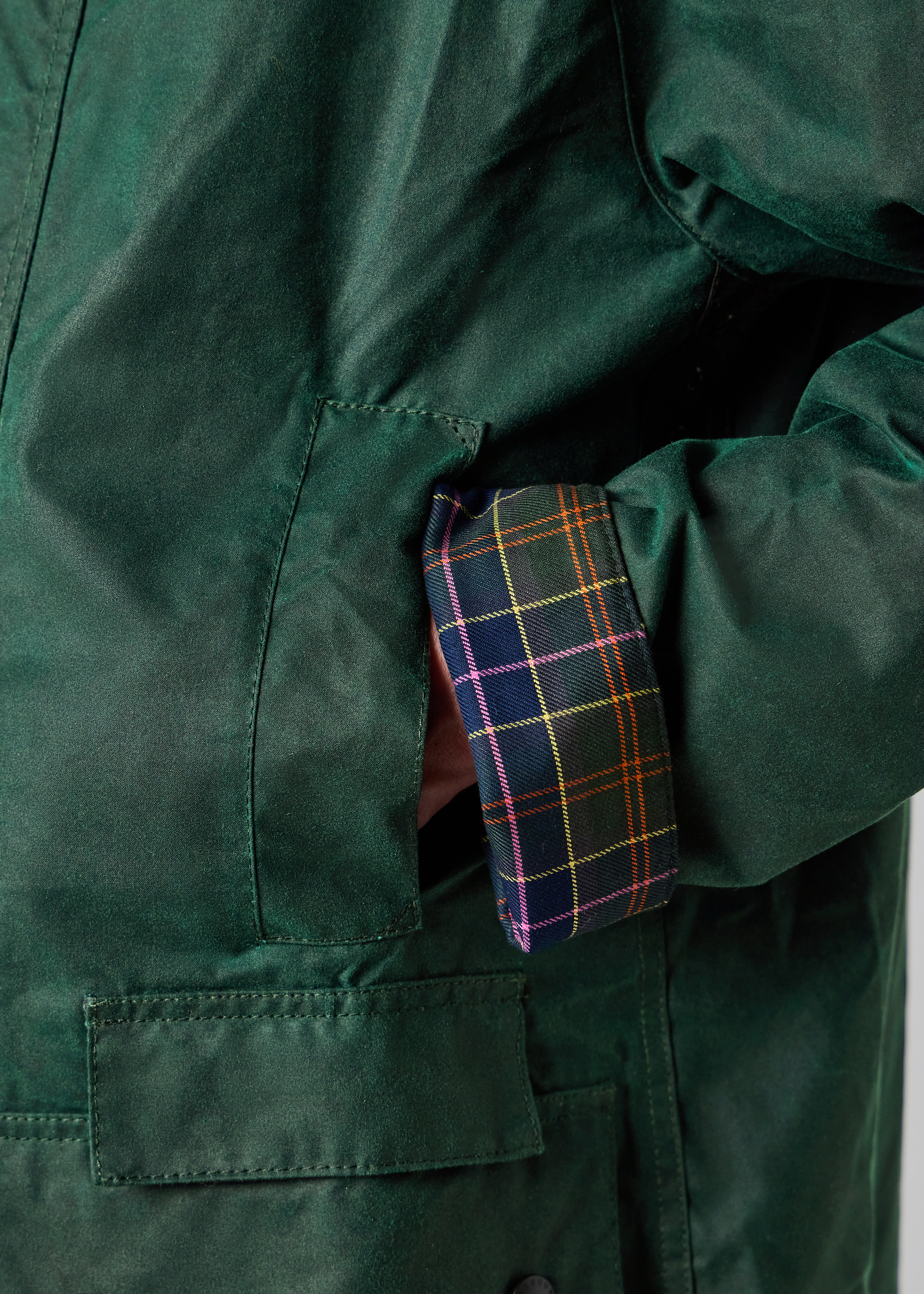 Paul Smith loves Barbour - Dark Green Gamefair Waxed Jacket thumbnail 7