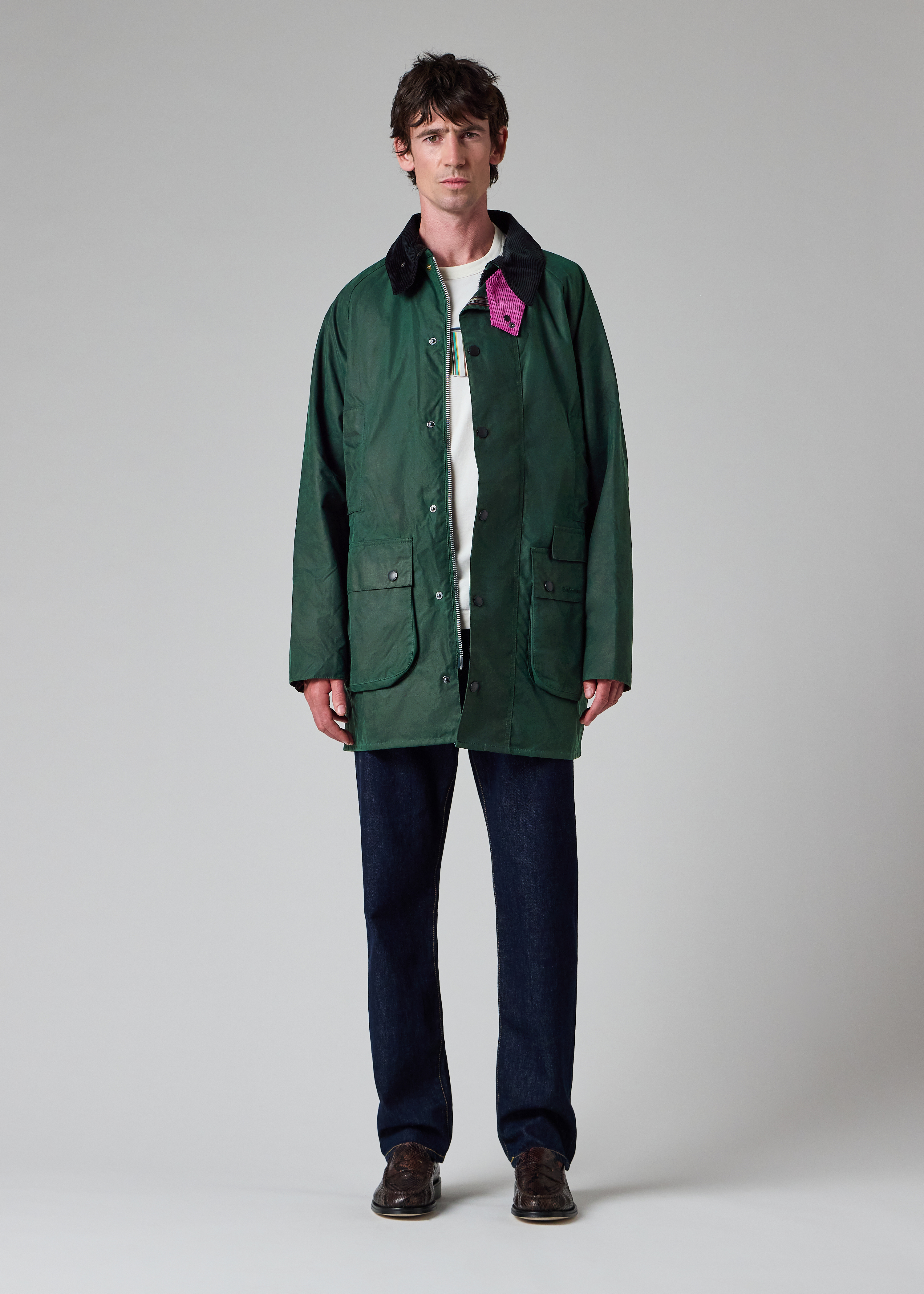 Paul Smith loves Barbour - Dark Green Gamefair Waxed Jacket thumbnail 8