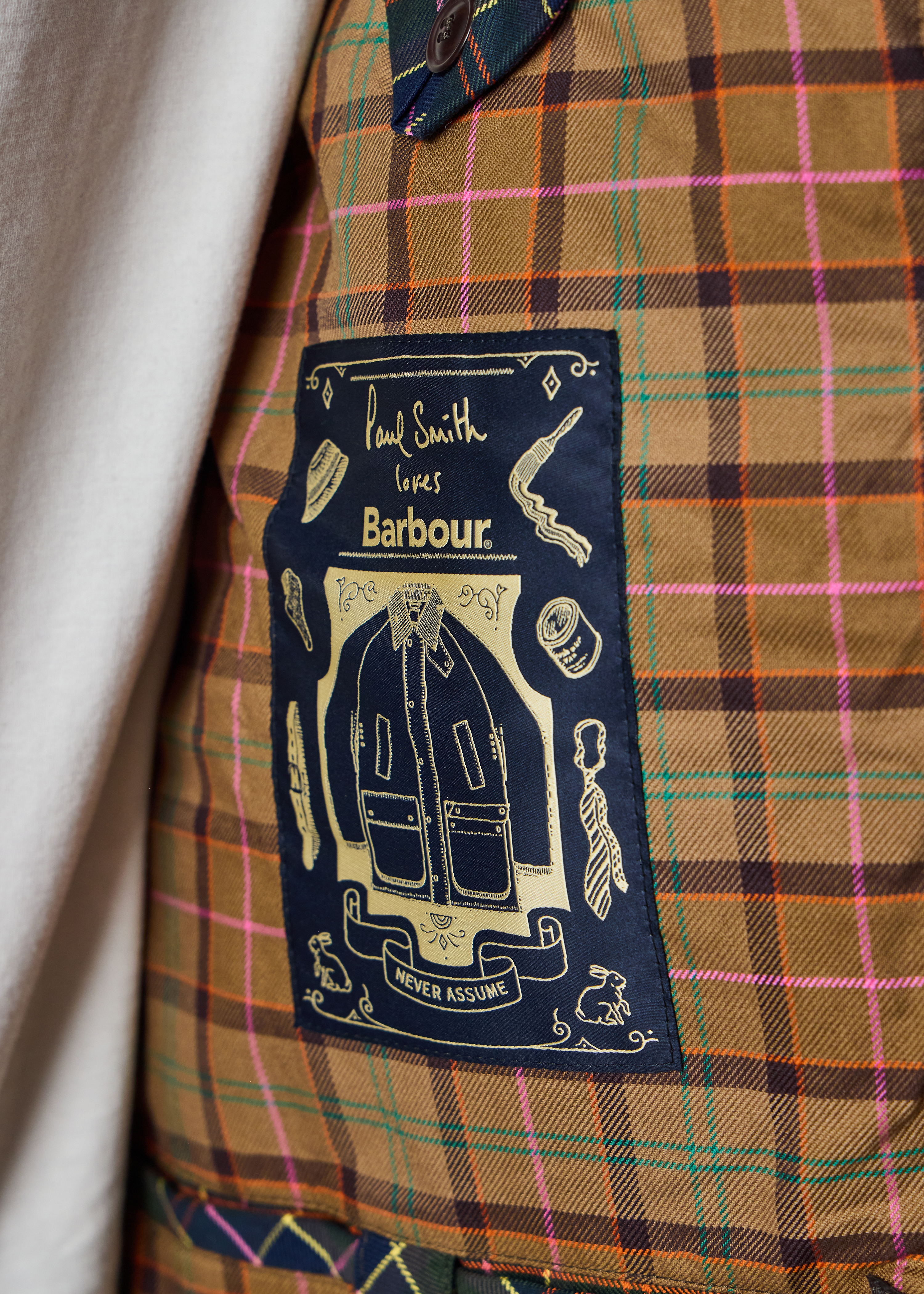 Paul Smith loves Barbour - Dark Green Gamefair Waxed Jacket thumbnail 3