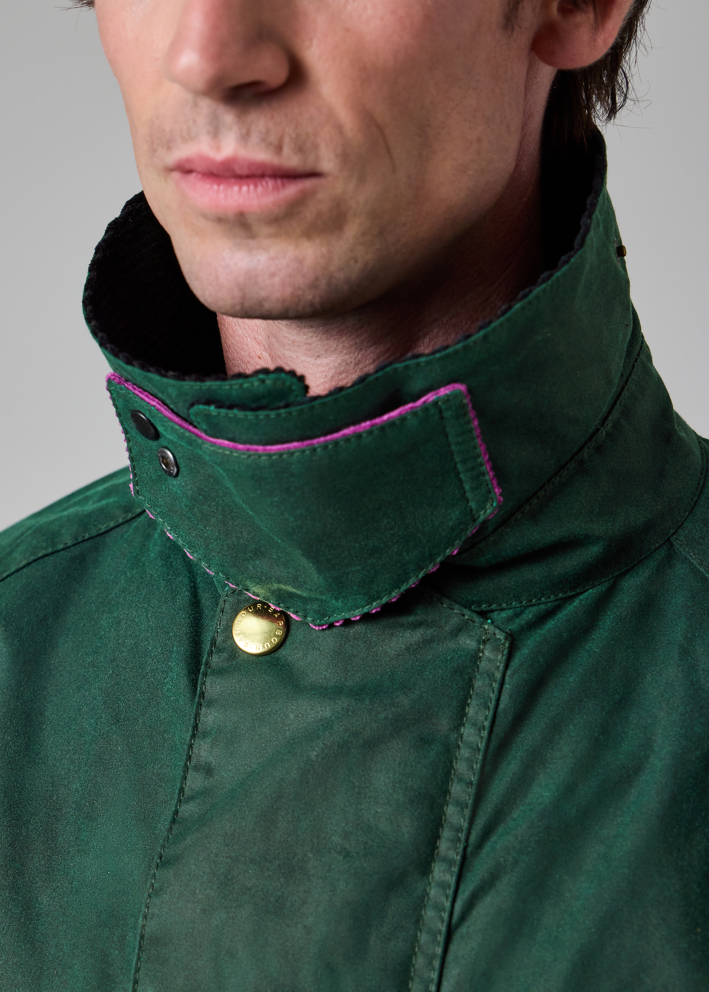 Paul Smith loves Barbour - Dark Green Gamefair Waxed Jacket thumbnail 6