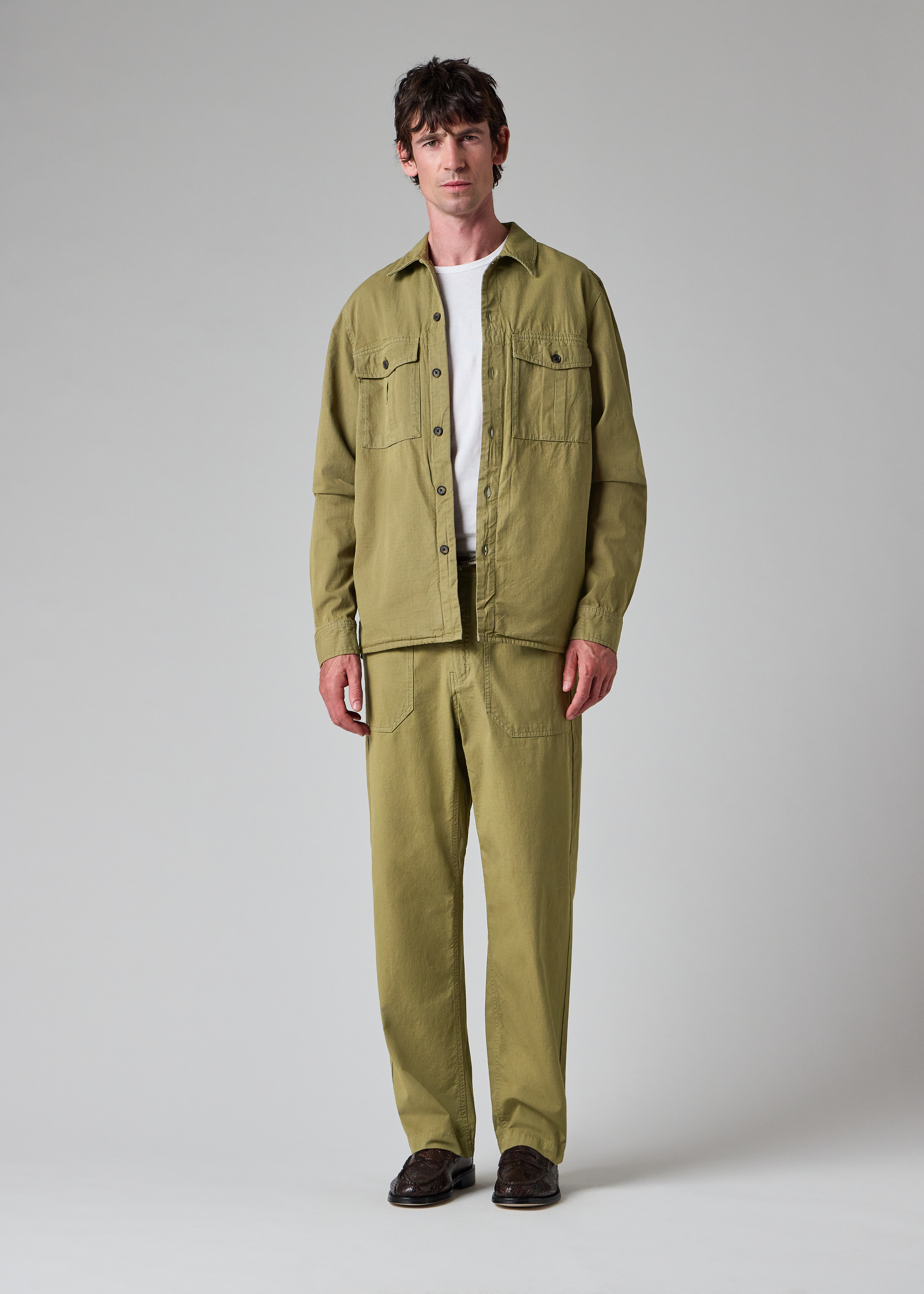 Khaki Green Ripstop Drawstring-Waist Trousers thumbnail 6