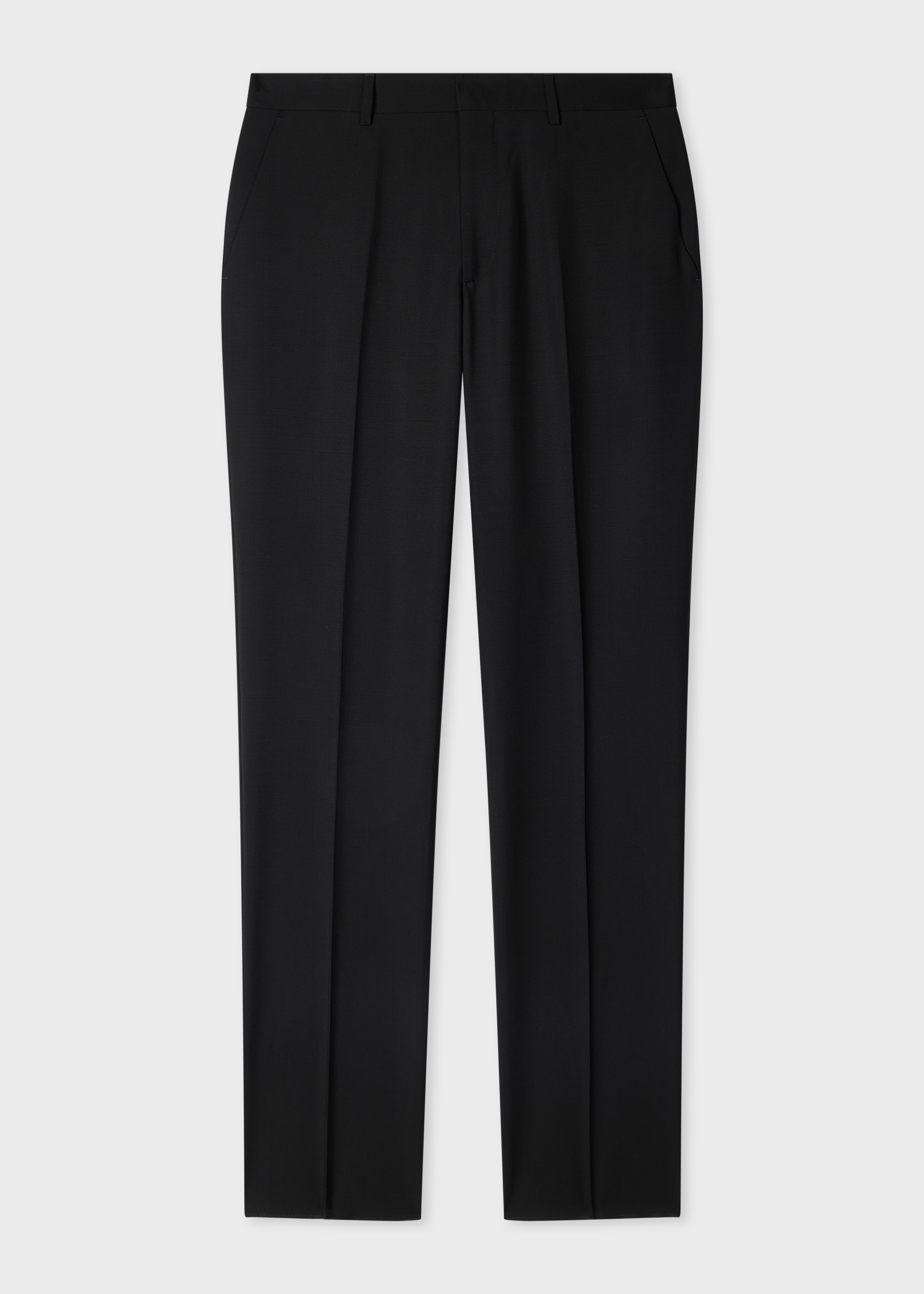 The Brierley - Black Wool-Mohair Trousers primary image