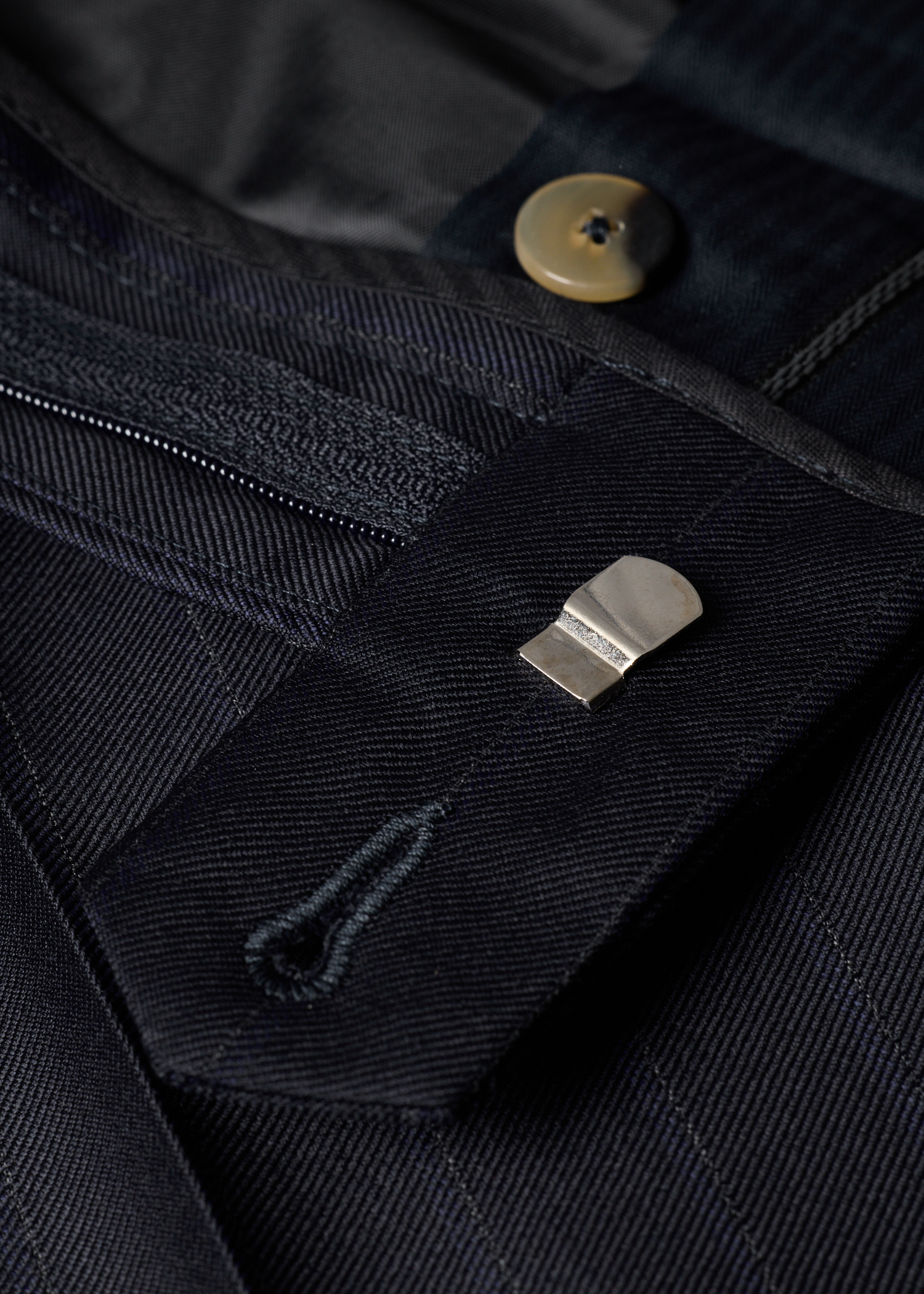 The Westbourne - Dark Navy Pinstripe Trousers thumbnail 6