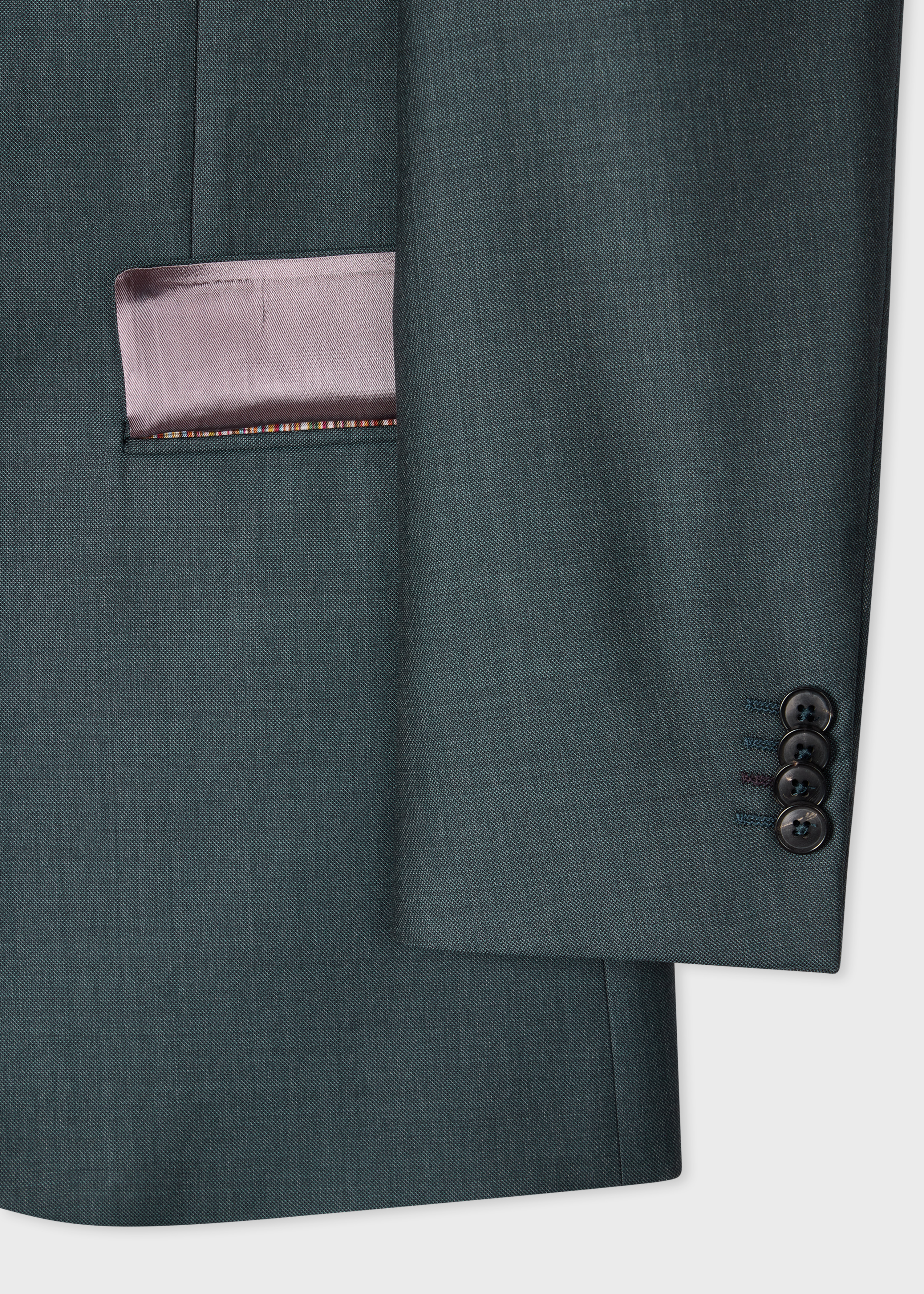 The Soho - Slate Green Sharkskin Wool Suit thumbnail 8
