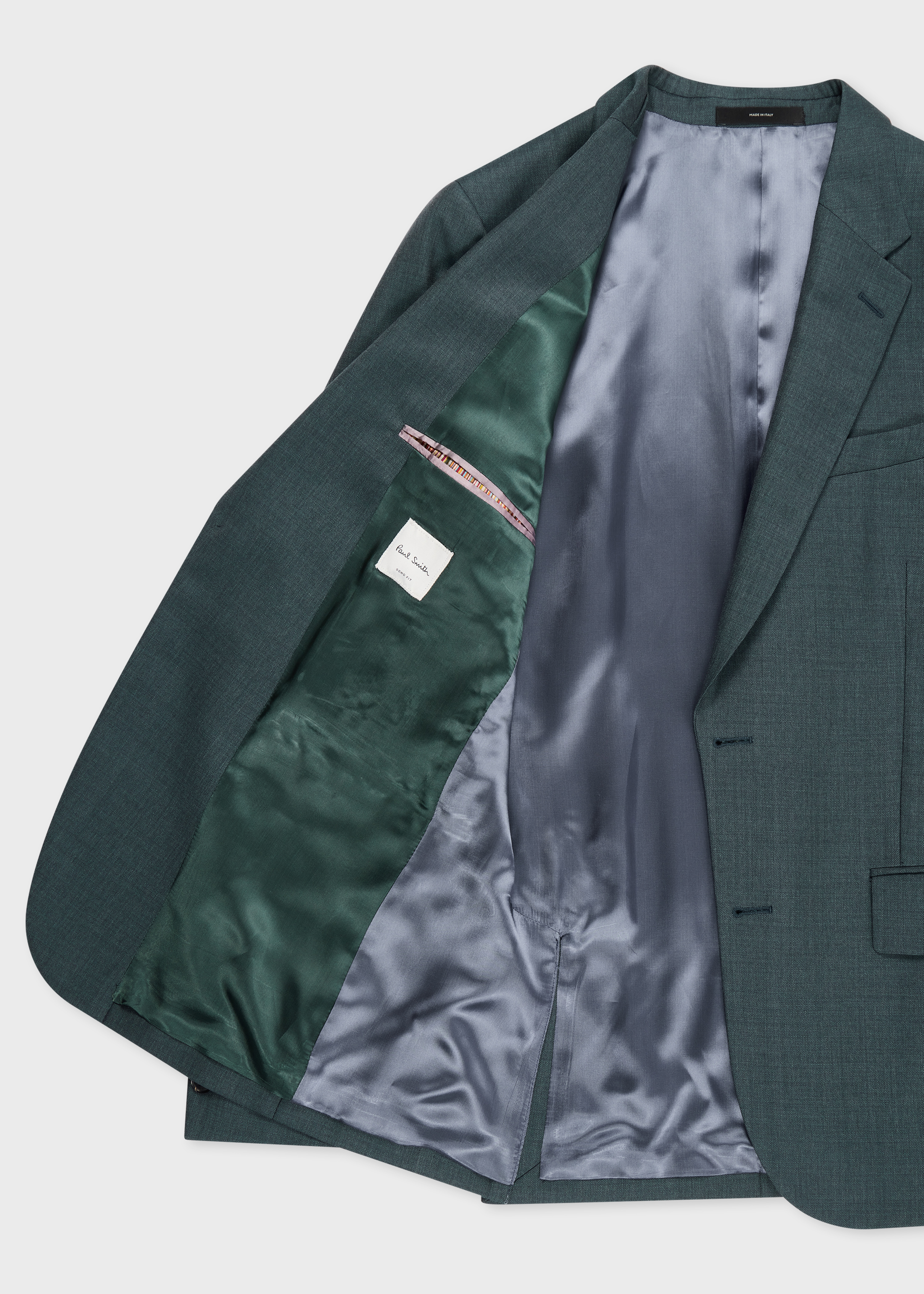 The Soho - Slate Green Sharkskin Wool Suit thumbnail 3