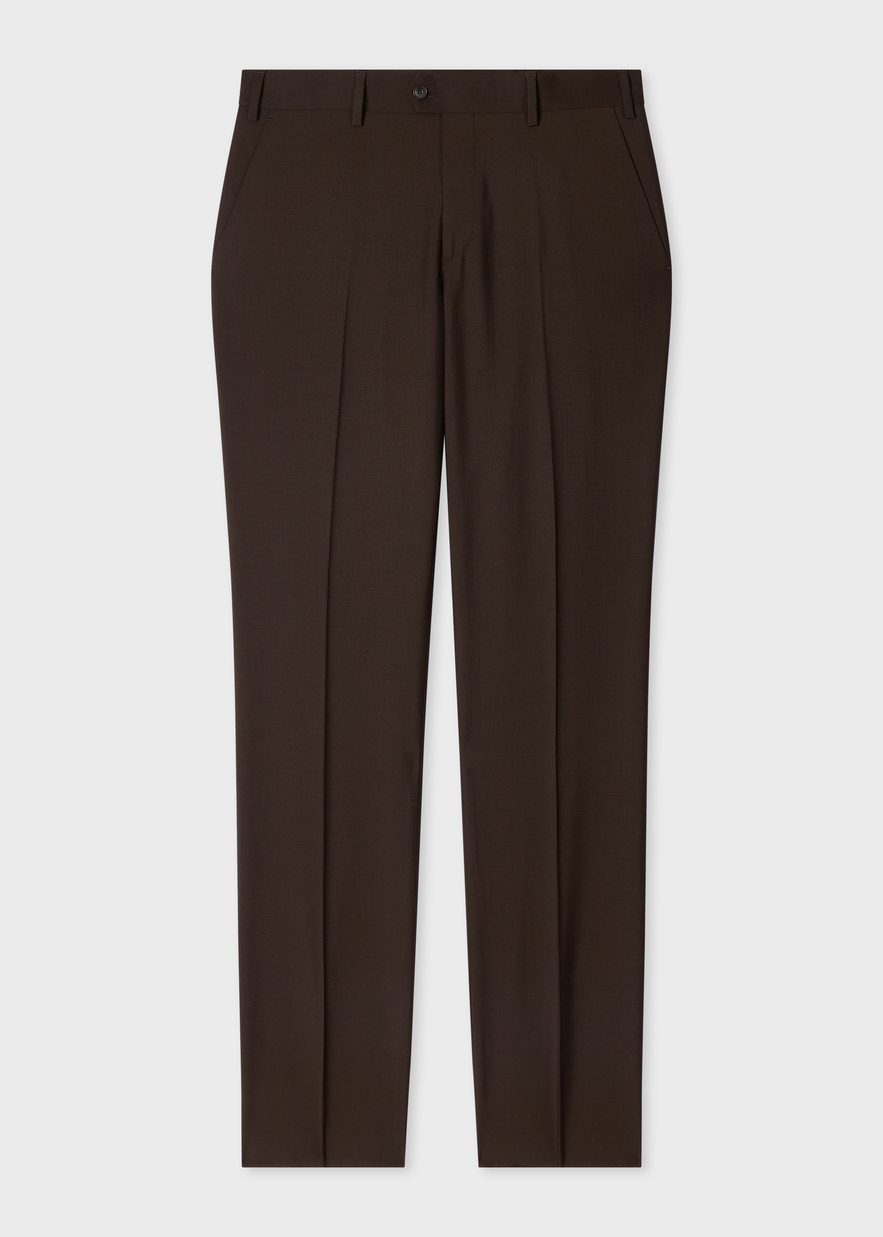 The Westbourne - Dark Brown Wool-Mohair Trousers primary image