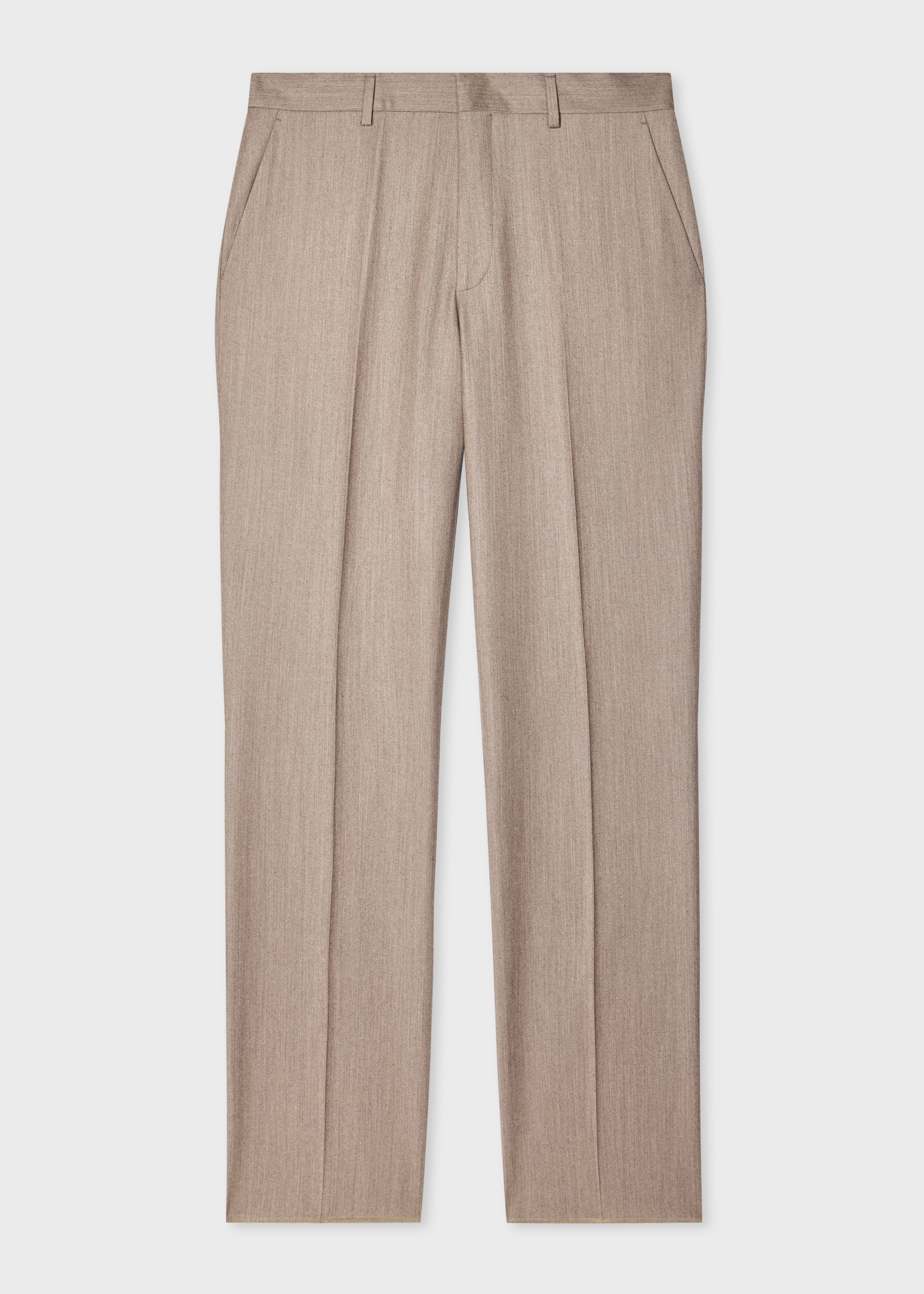 The Brierley - Light Beige Wool-Cashmere Flannel Trousers primary image