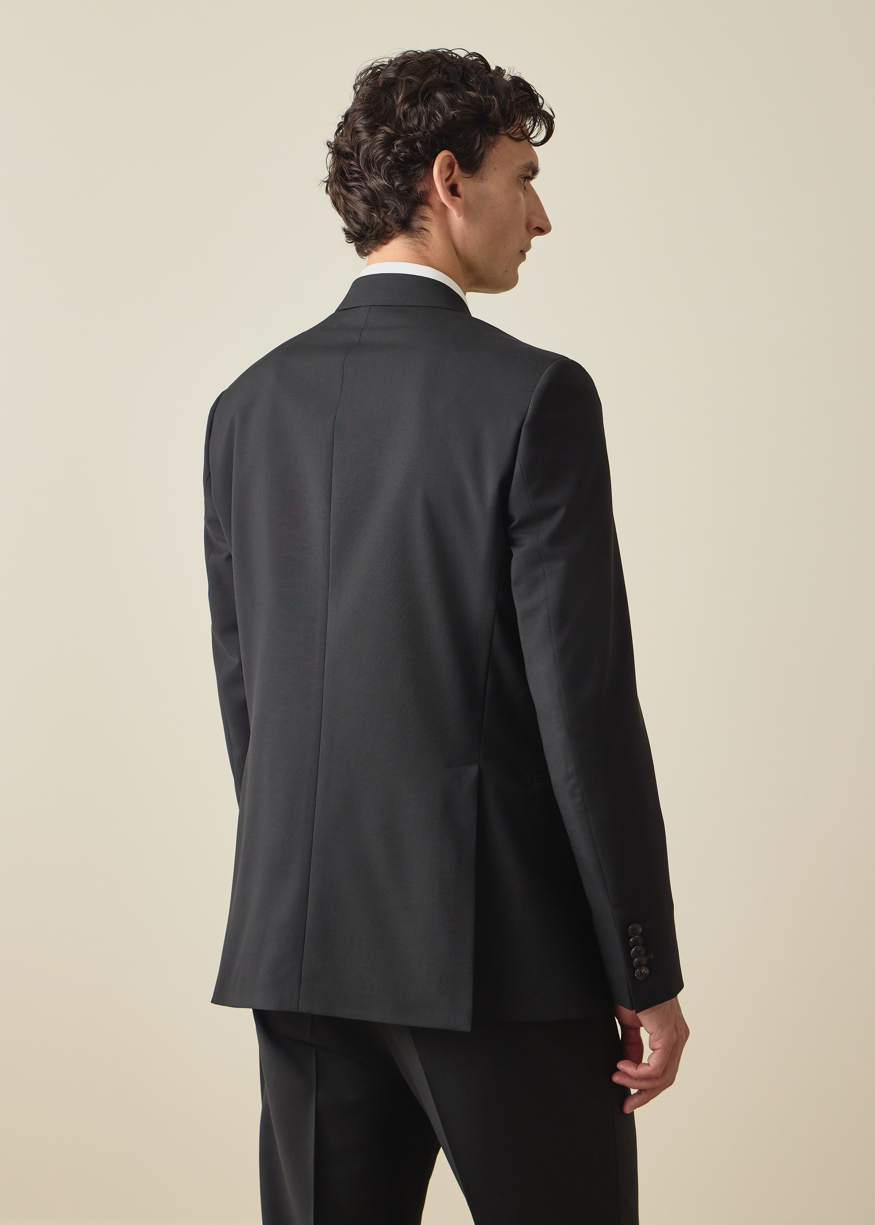 The Westbourne - Black Wool-Mohair Double-Breasted Evening Blazer thumbnail 4