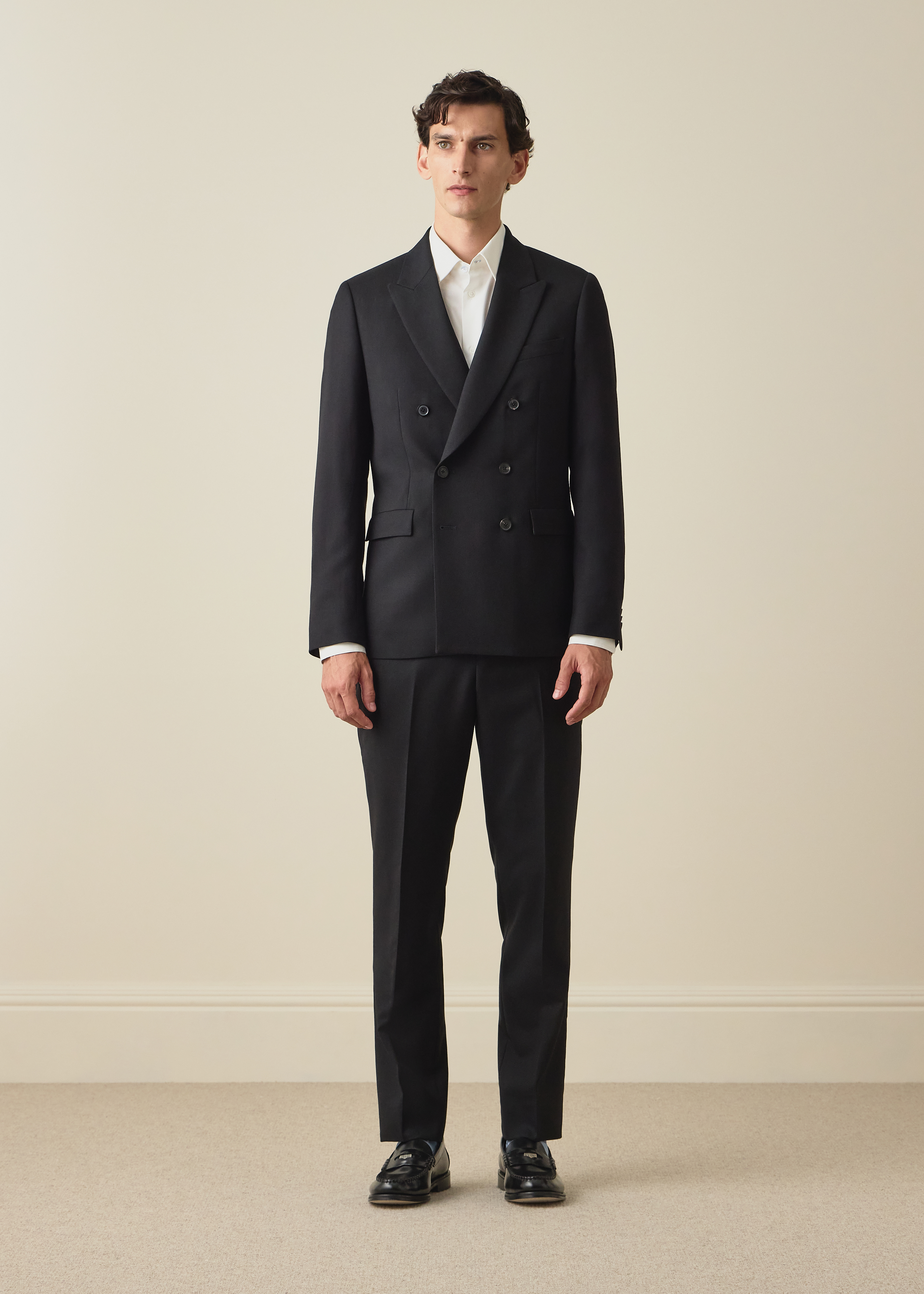 The Soho - Black Wool 'A Suit To Travel In' Double-Breasted Blazer thumbnail 10