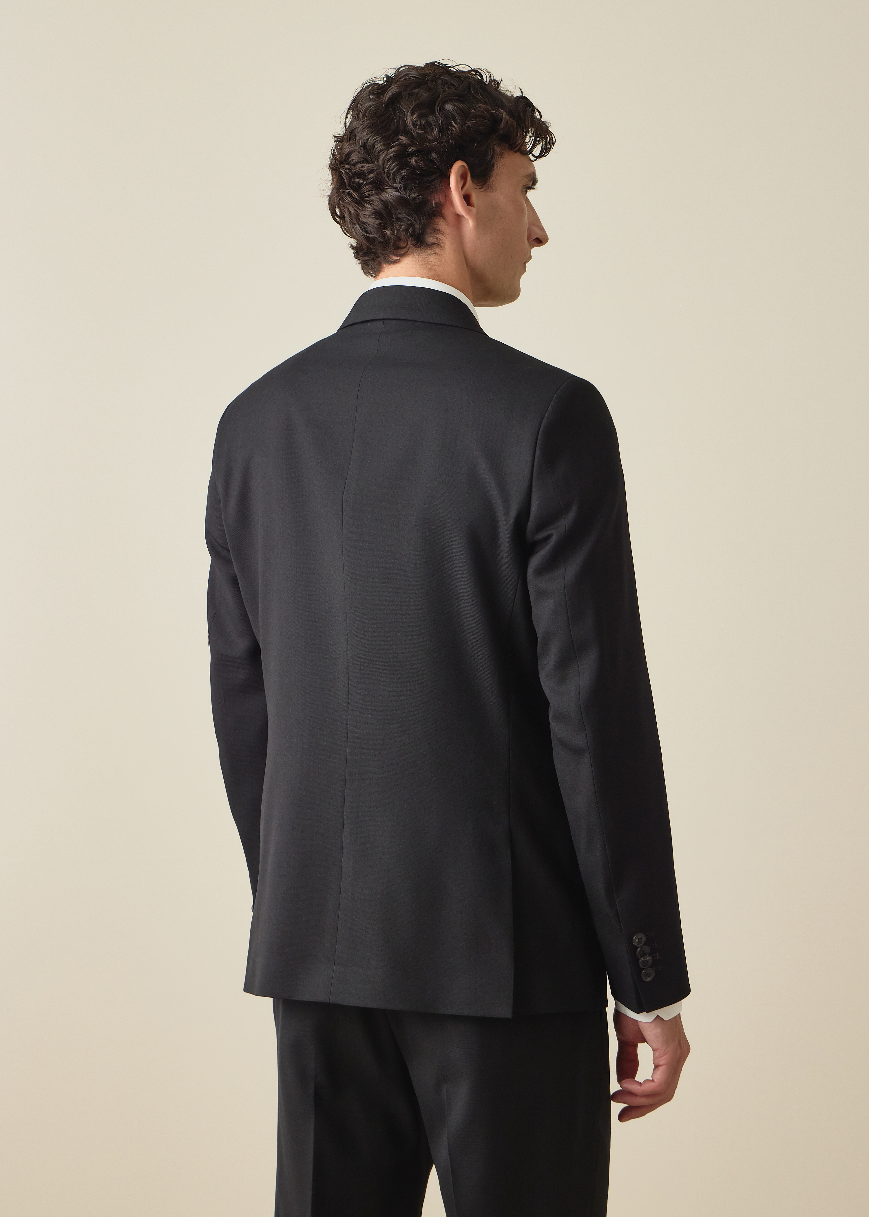 The Soho - Black Wool 'A Suit To Travel In' Double-Breasted Blazer thumbnail 4