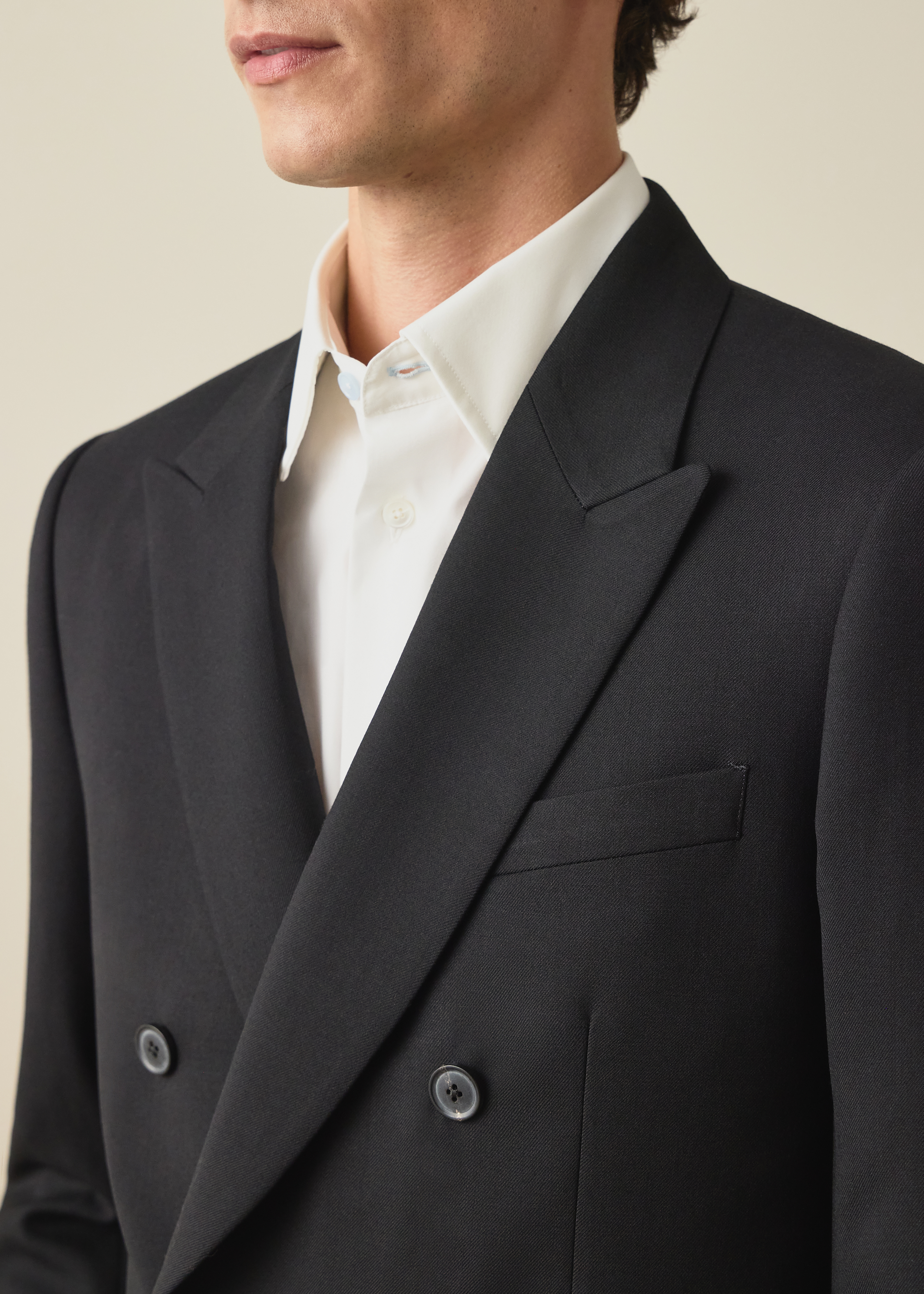 The Soho - Black Wool 'A Suit To Travel In' Double-Breasted Blazer thumbnail 8
